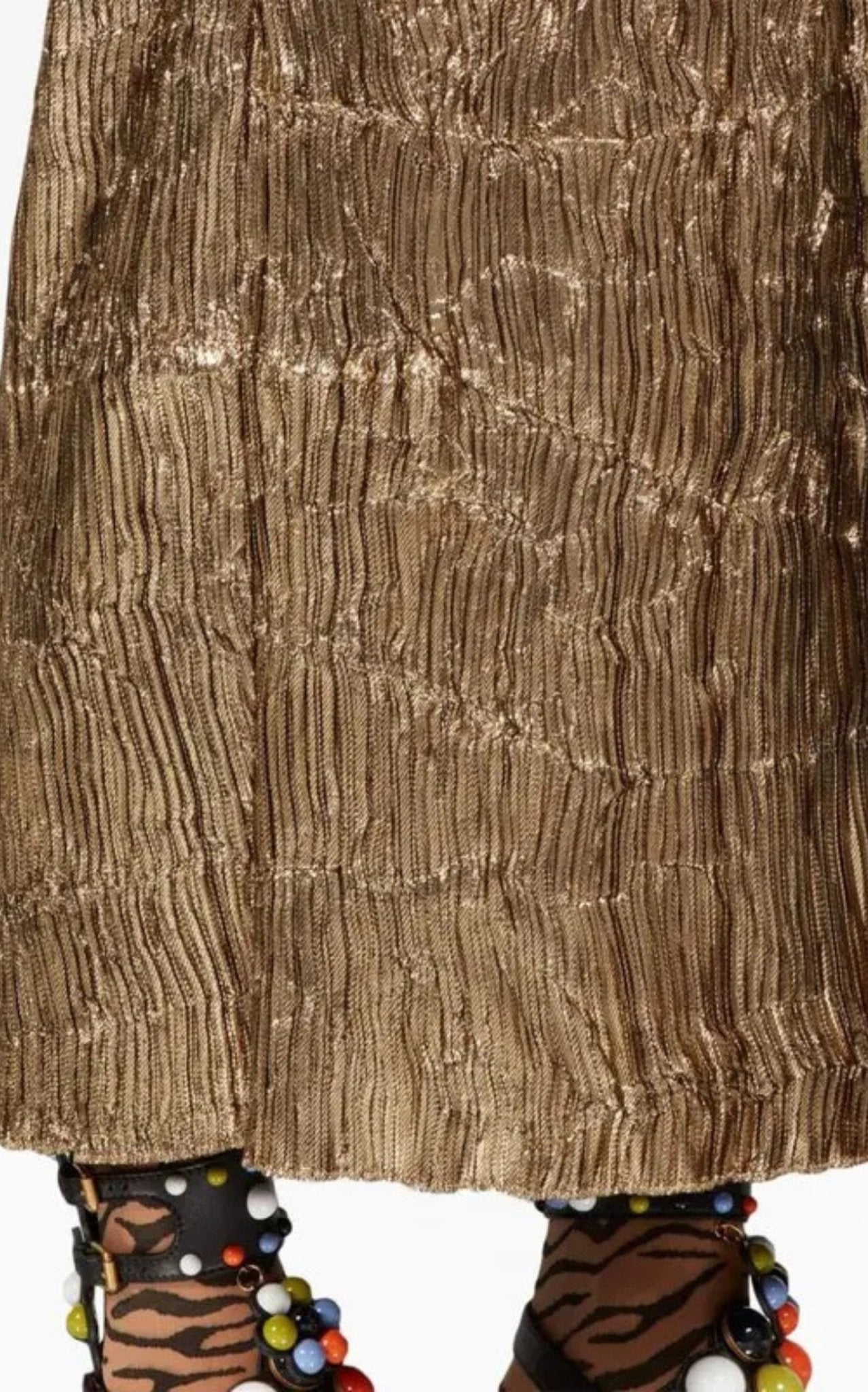 Jupe Gucci Gold Froisse Lurex - Catalogue défilé
