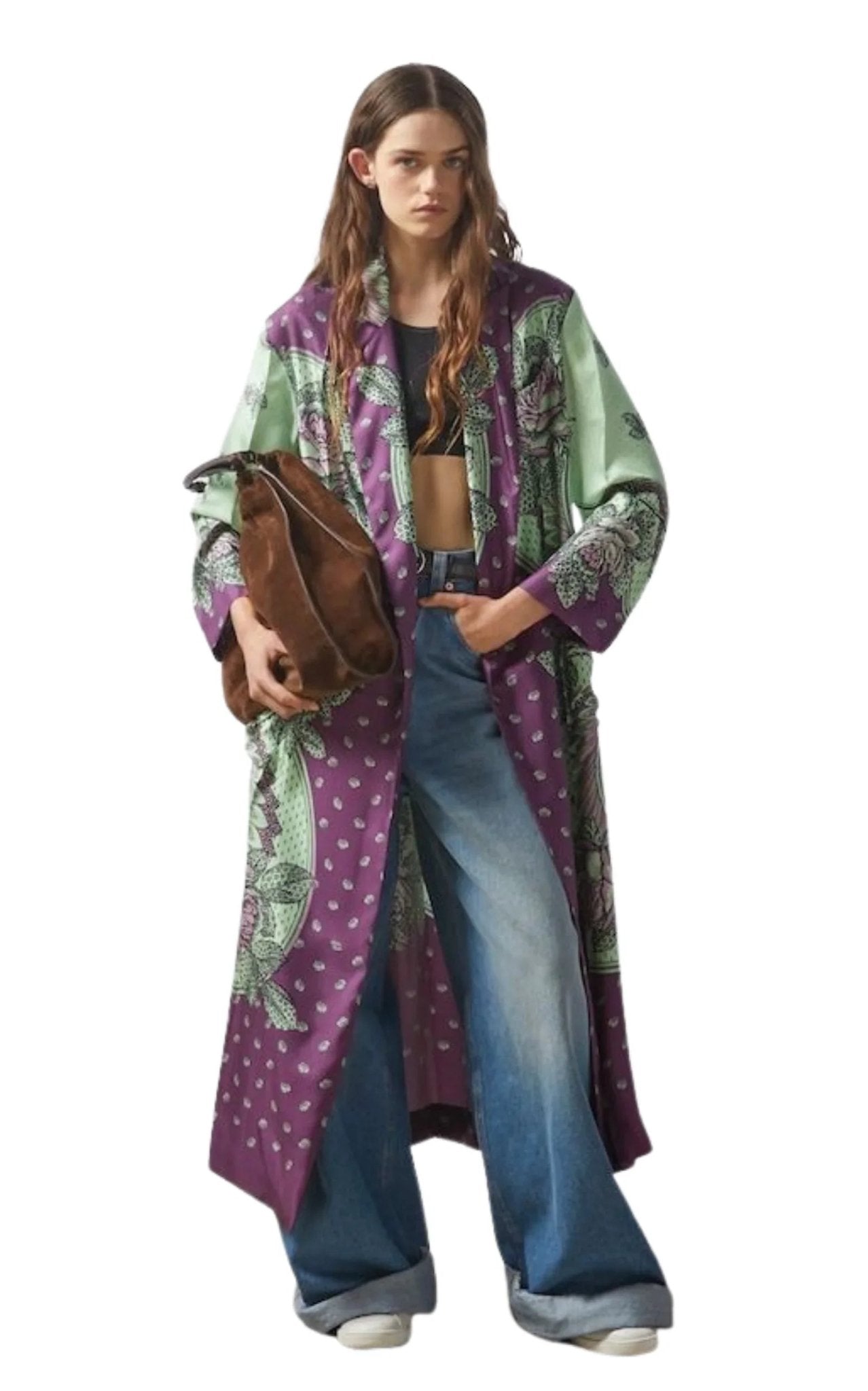 Gucci Green Paisley Print Silk Robe - Runway Catalog