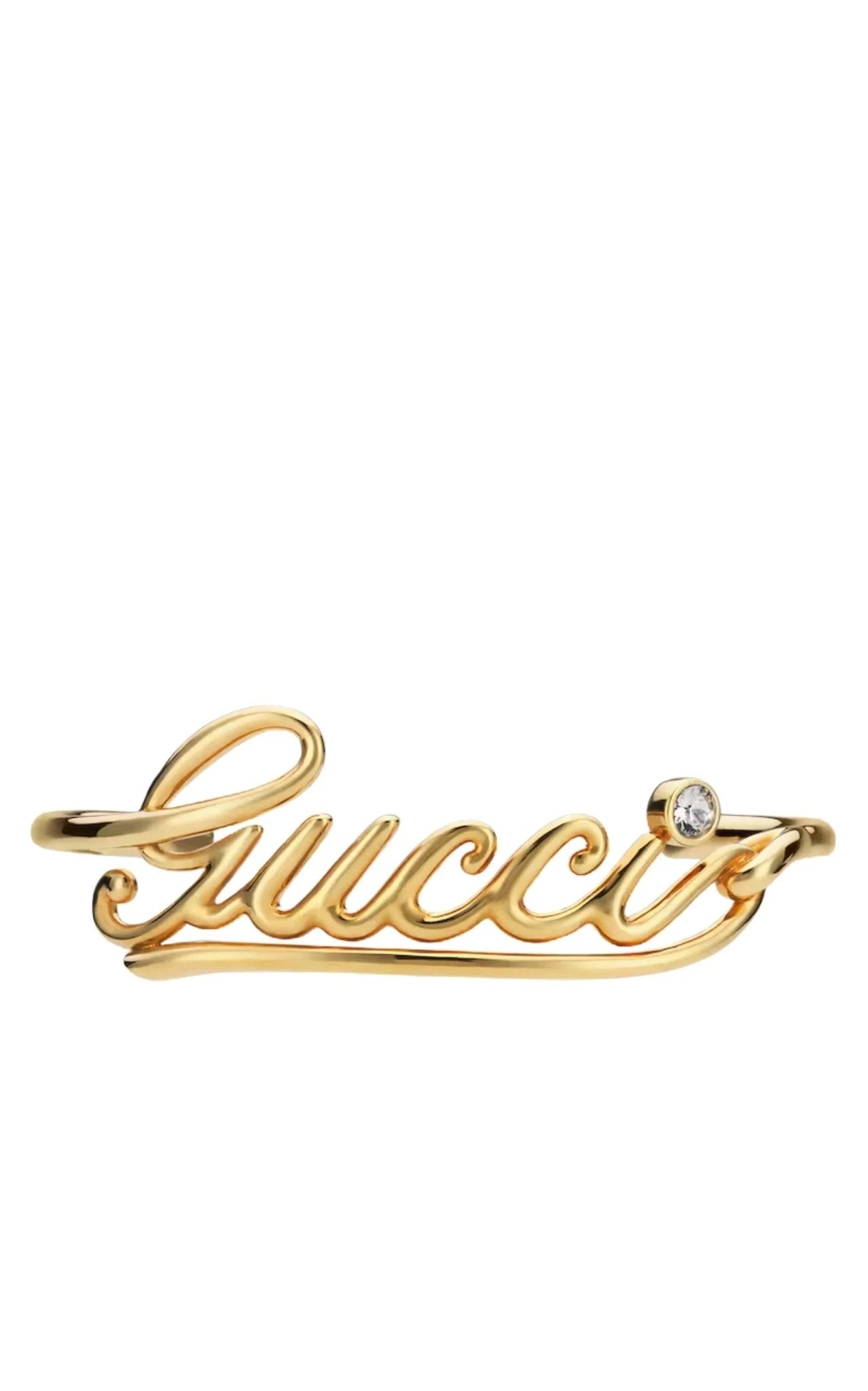 Gucci Gucci Cuff Bracelet with Logo Script - Runway Catalog
