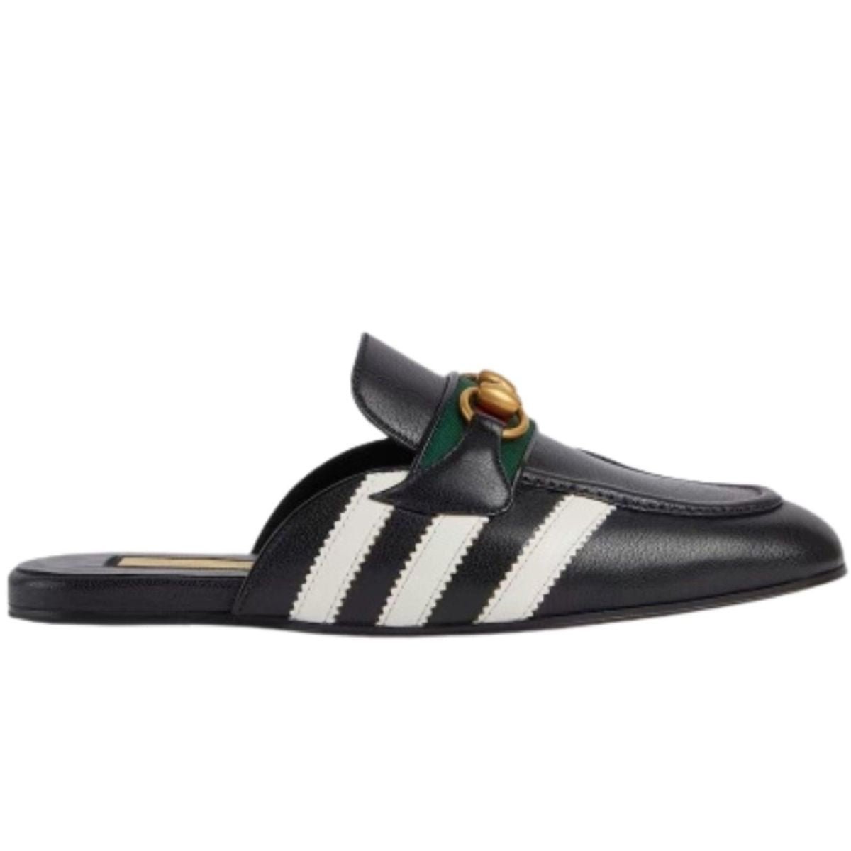Gucci Horsebit x Adidas Leather Slipper in Black - Runway Catalog