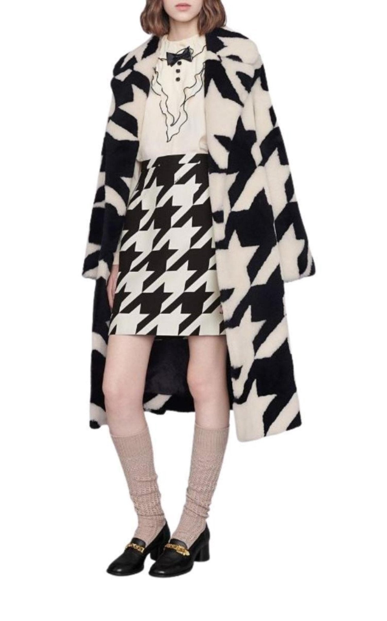Gucci Houndstooth Mini Skirt - Runway Catalog