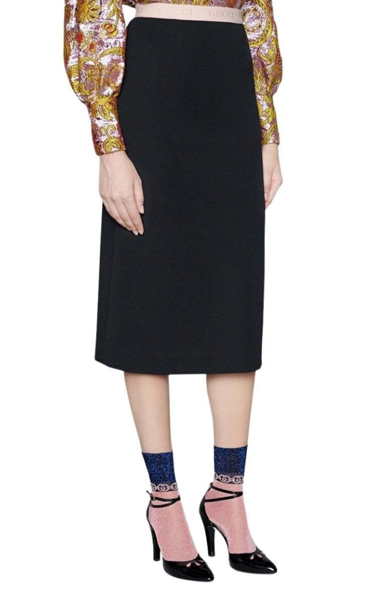 Gucci Interlocking G Chain - trimmed Socks - Runway Catalog