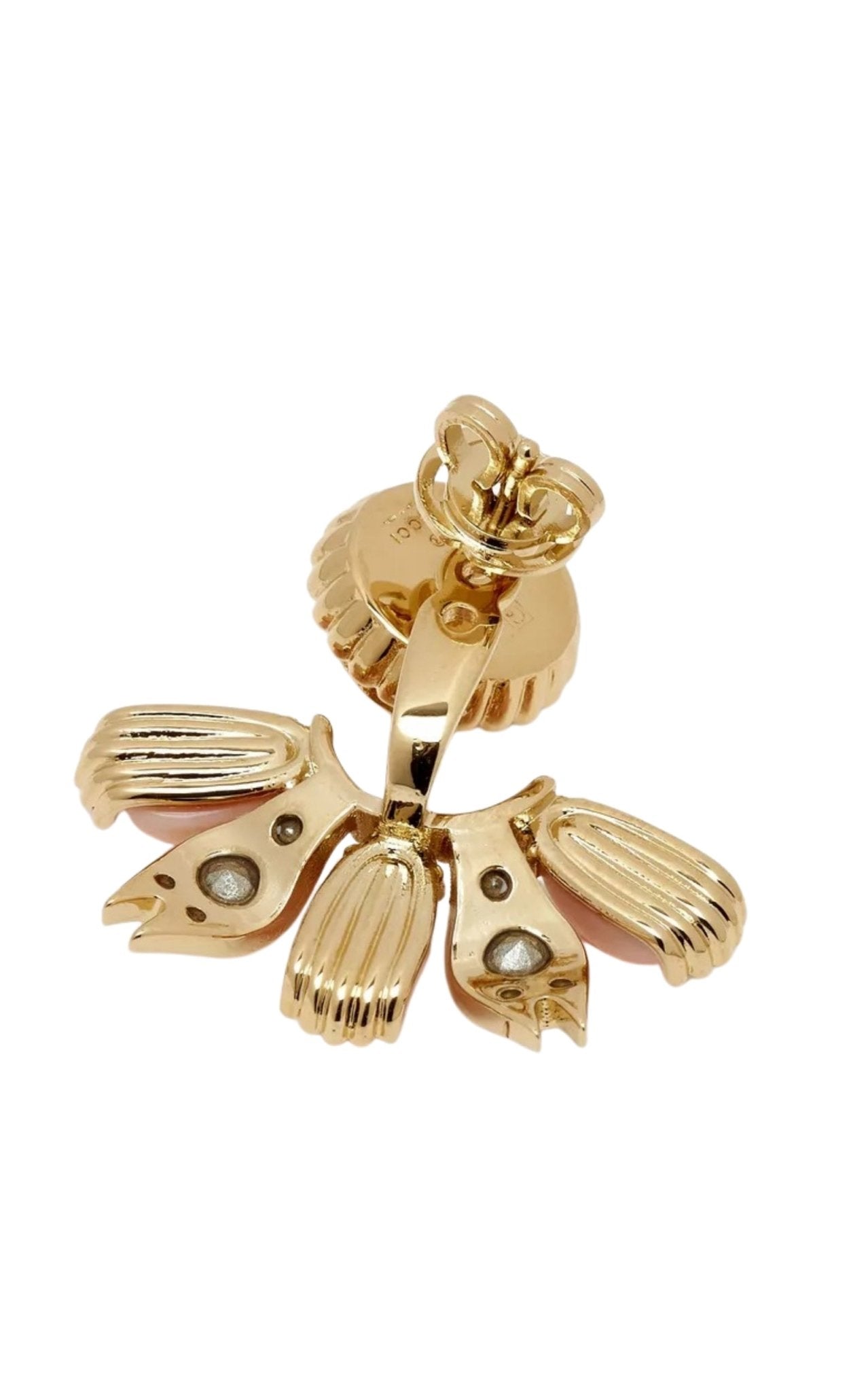 Gucci Interlocking G crystal single earring with detachable charm