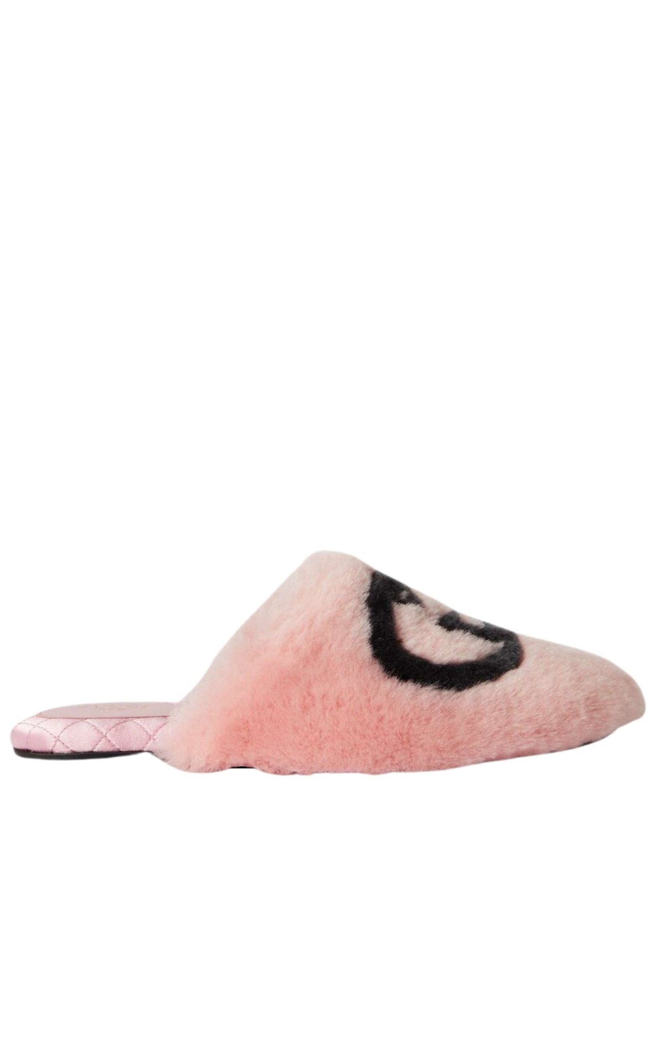 Gucci Interlocking G Faux Fur Slippers in Pink - Runway Catalog