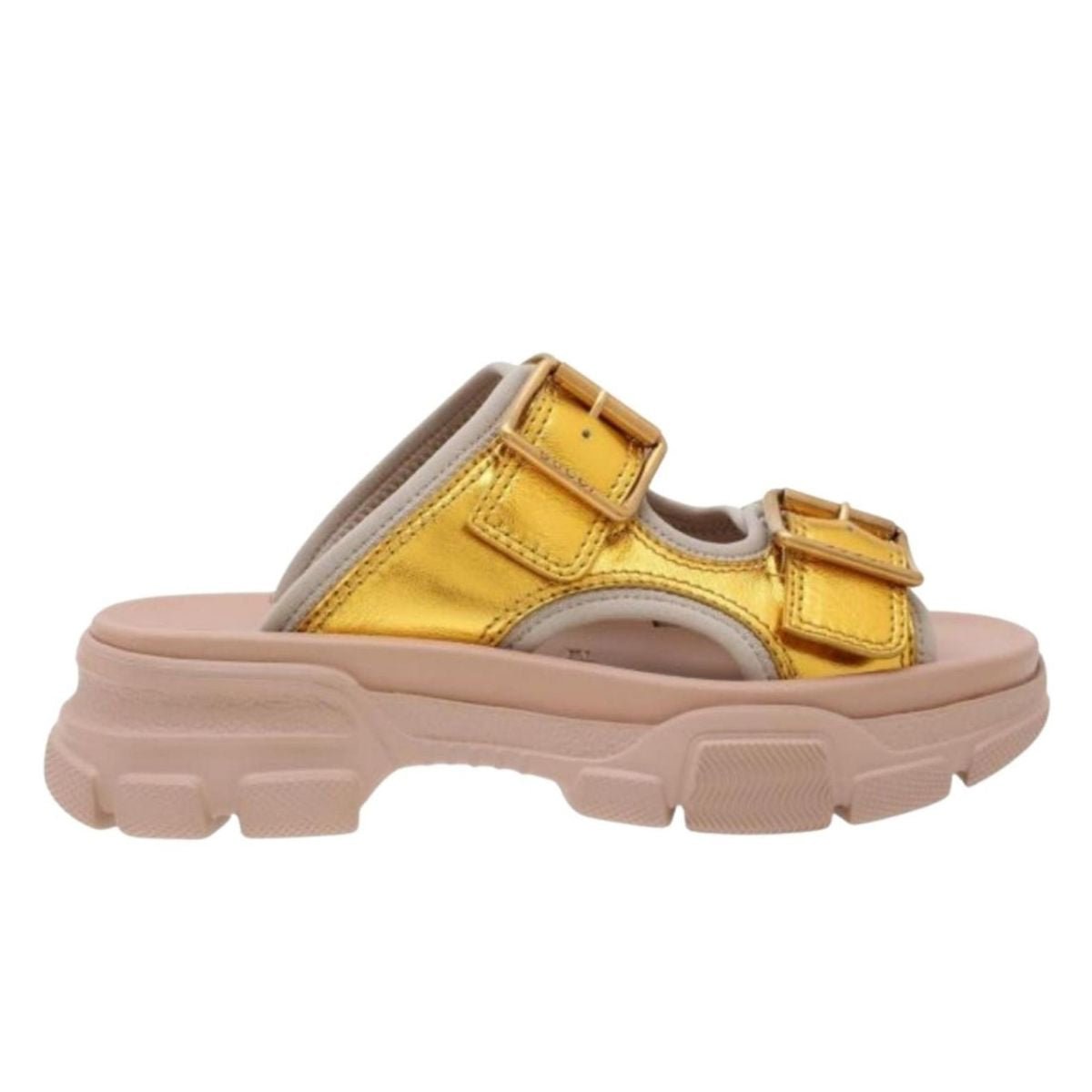 Gucci Leather Chunky Slide Sandals - Runway Catalog