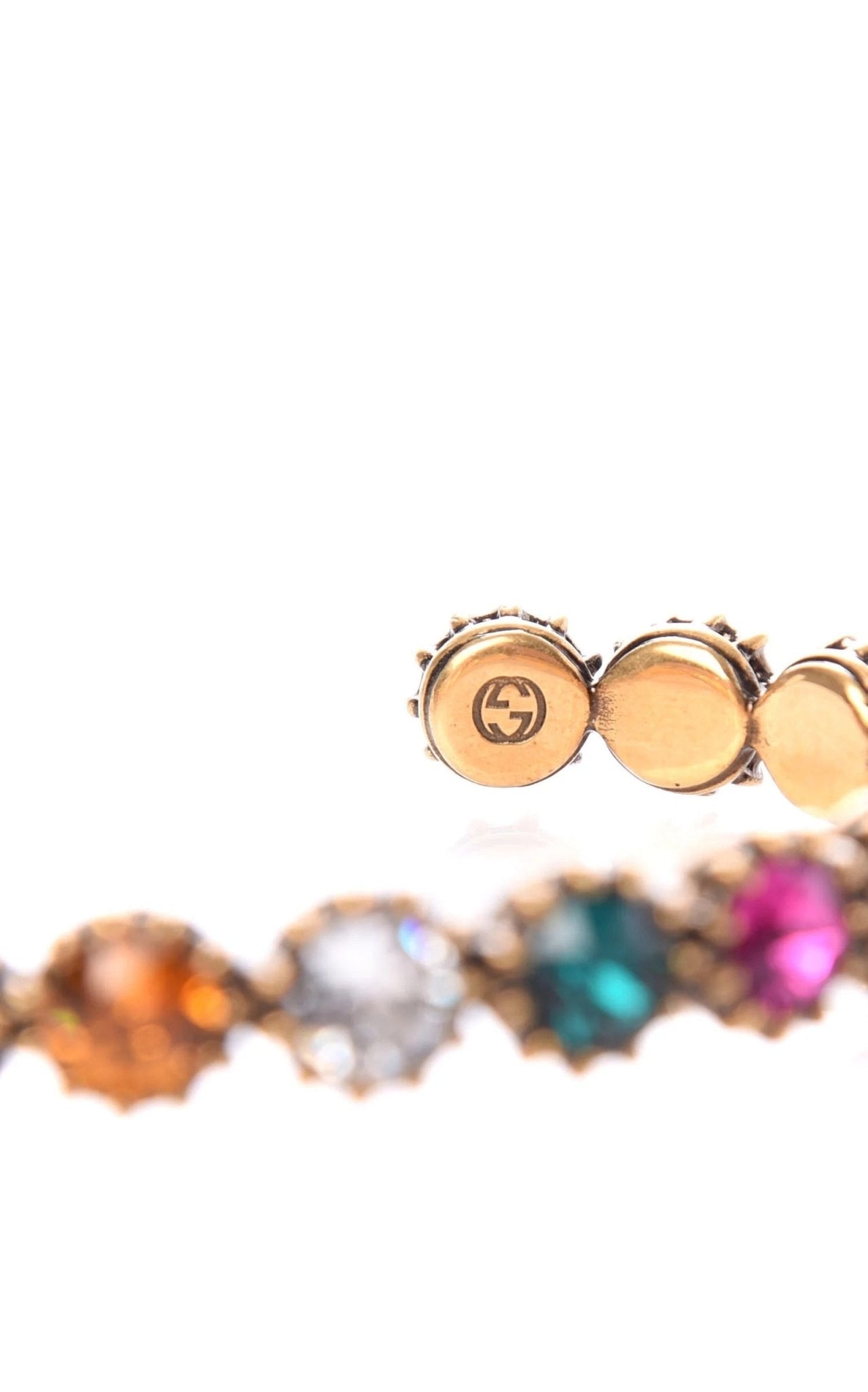 Gucci Metal Crystal Feline Cuff - Runway Catalog