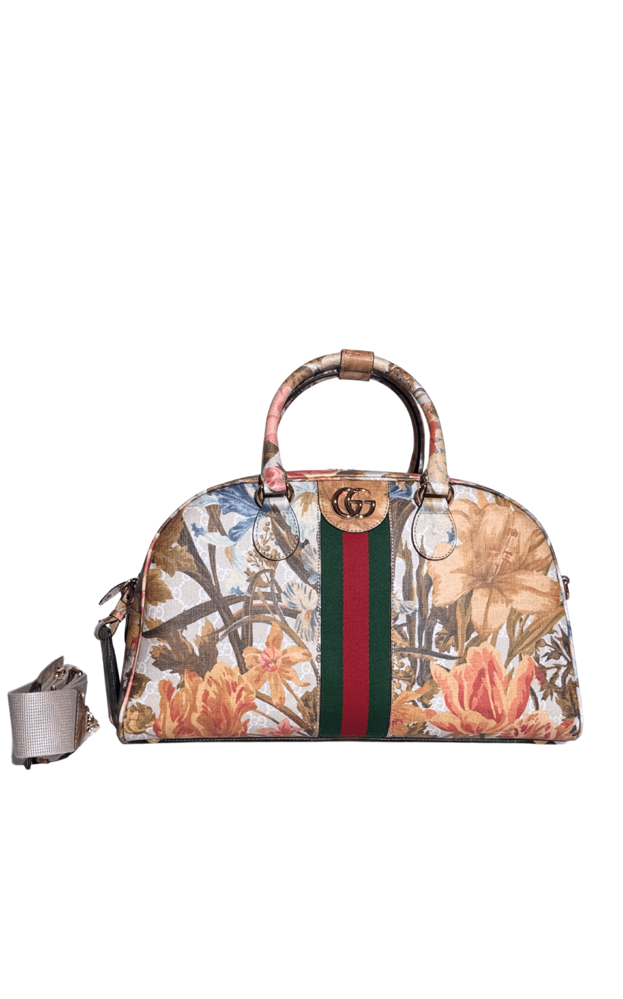 Gucci Multicolor Floral Print GG Coated Canvas Ophidia Bag - Runway Catalog