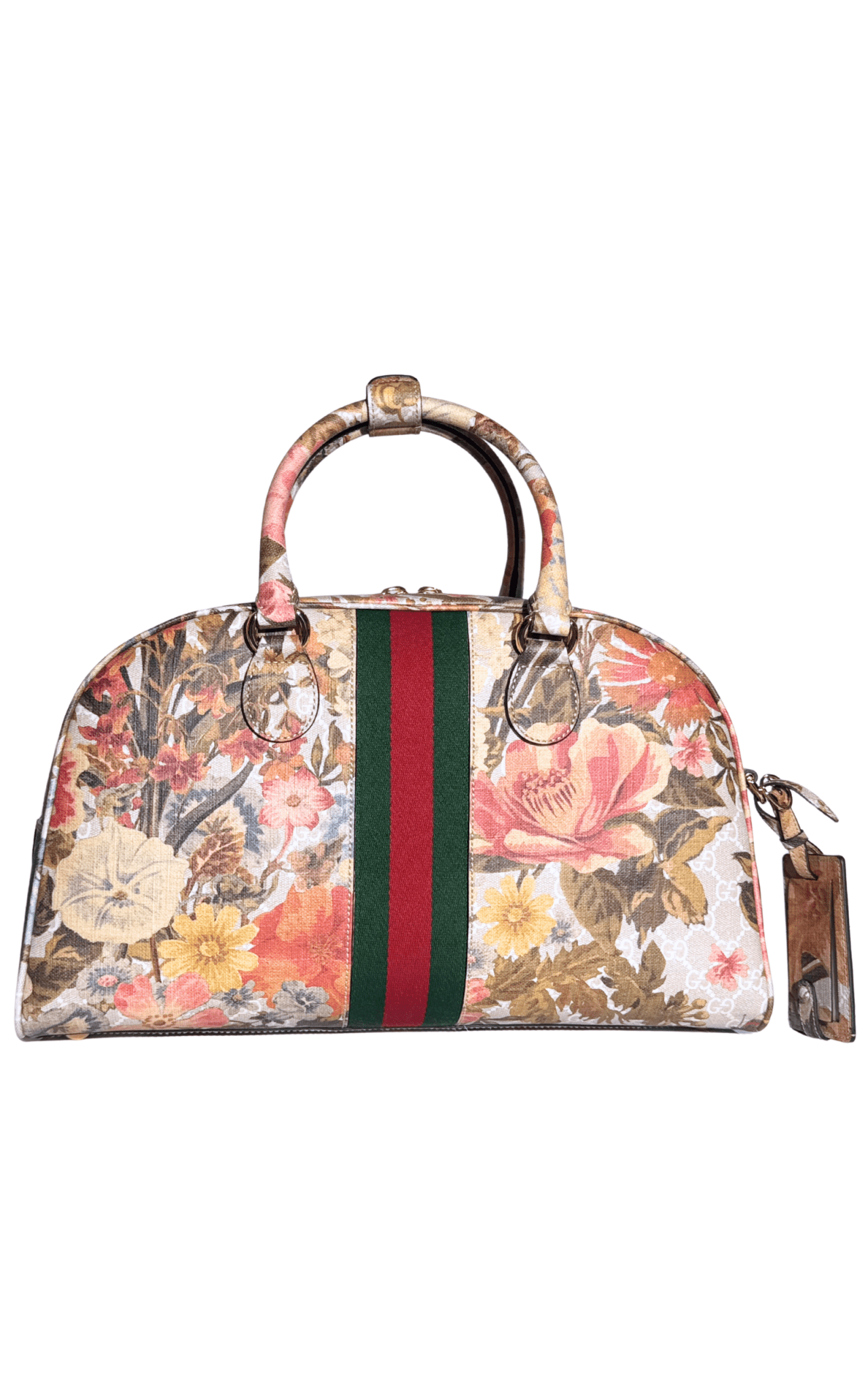 Gucci Multicolor Floral Print GG Coated Canvas Ophidia Bag - Runway Catalog