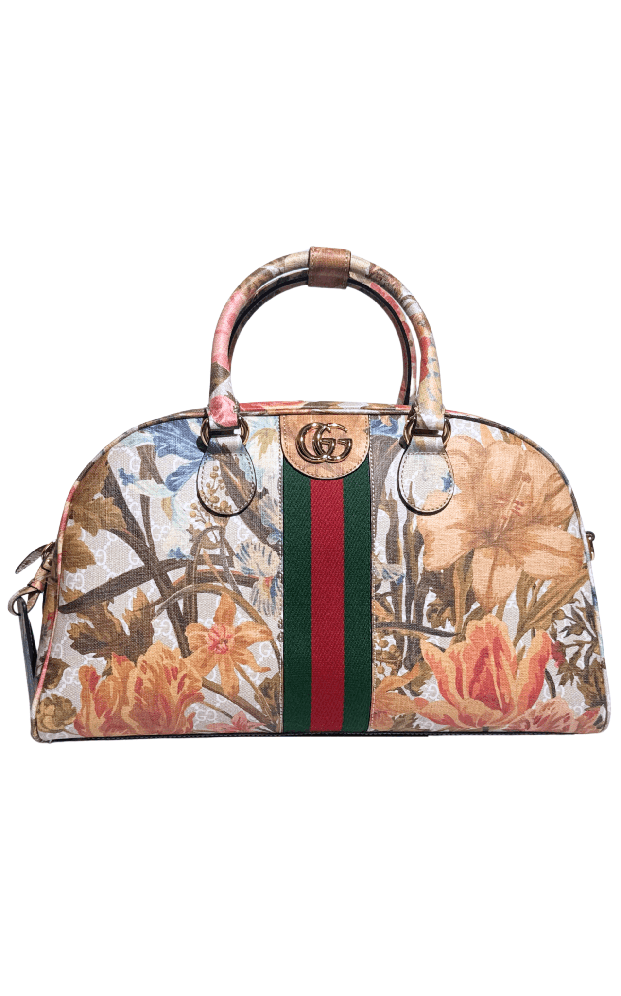 Gucci Multicolor Floral Print GG Coated Canvas Ophidia Bag - Runway Catalog
