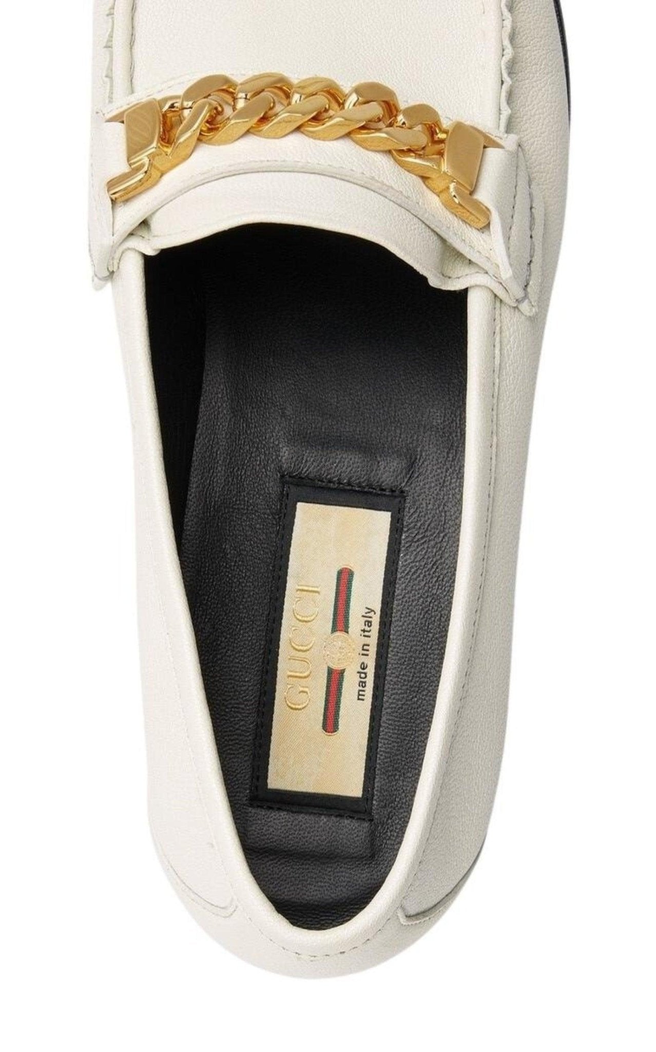 Gucci Off - White Curb Chain Loafers - Runway Catalog