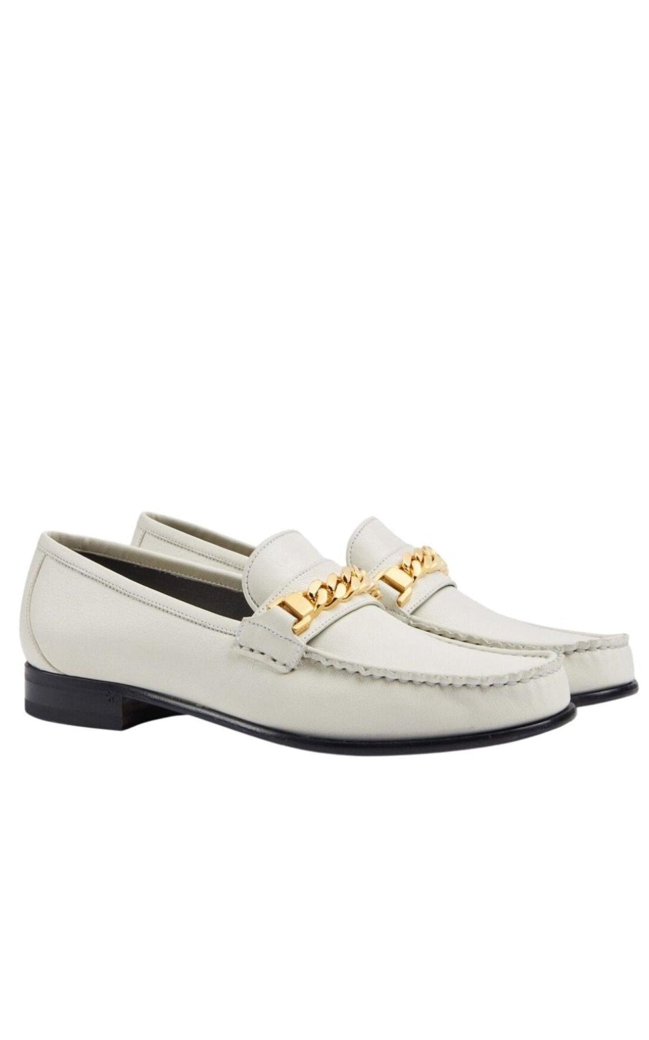 Gucci Off - White Curb Chain Loafers - Runway Catalog