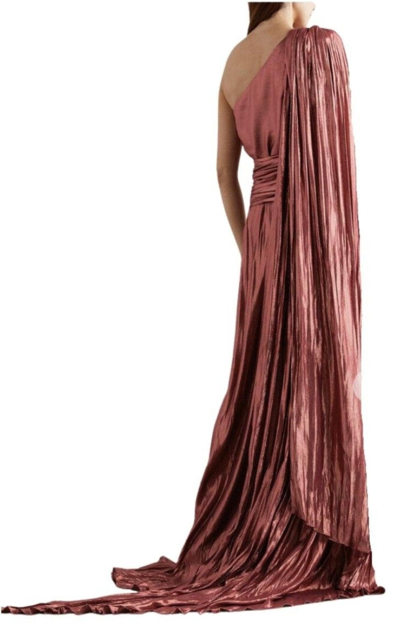 Gucci One Shoulder Asymmetric Lame Gown - Runway Catalog
