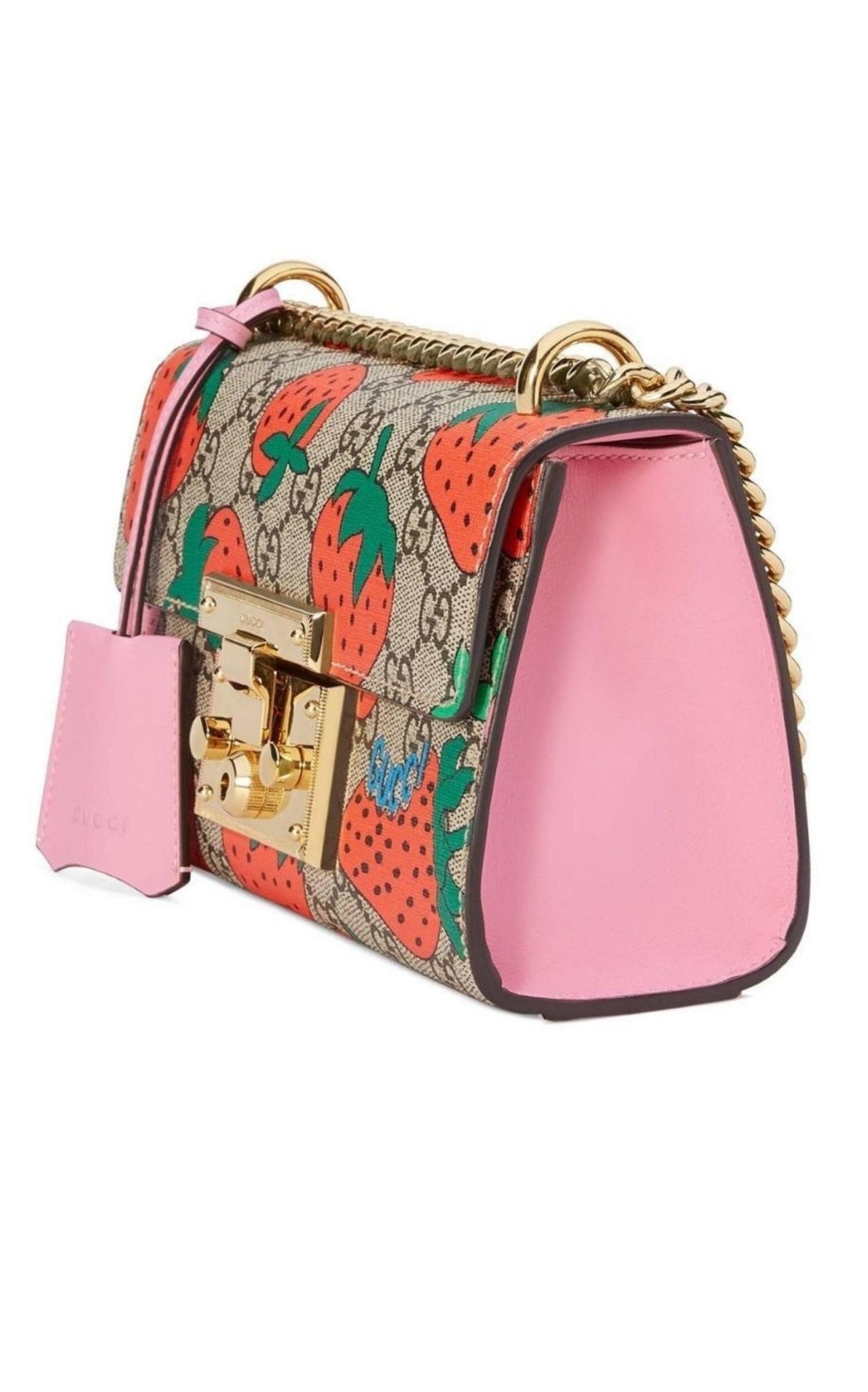 Gucci Padlock Gg Strawberry Small Shoulder Bag - Runway Catalog
