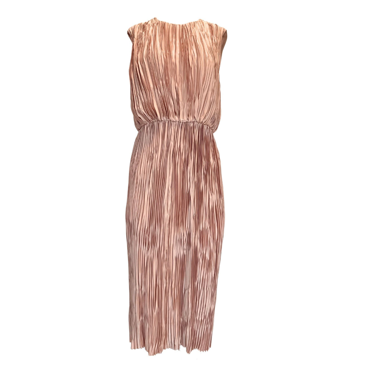 Gucci Pink Plissé Poly Satin Dress