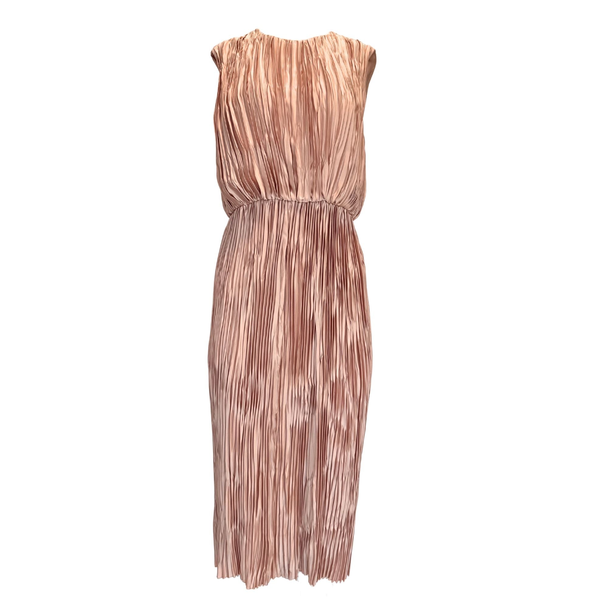 Gucci Plissé Poly Satin Midi Dress - Runway Catalog