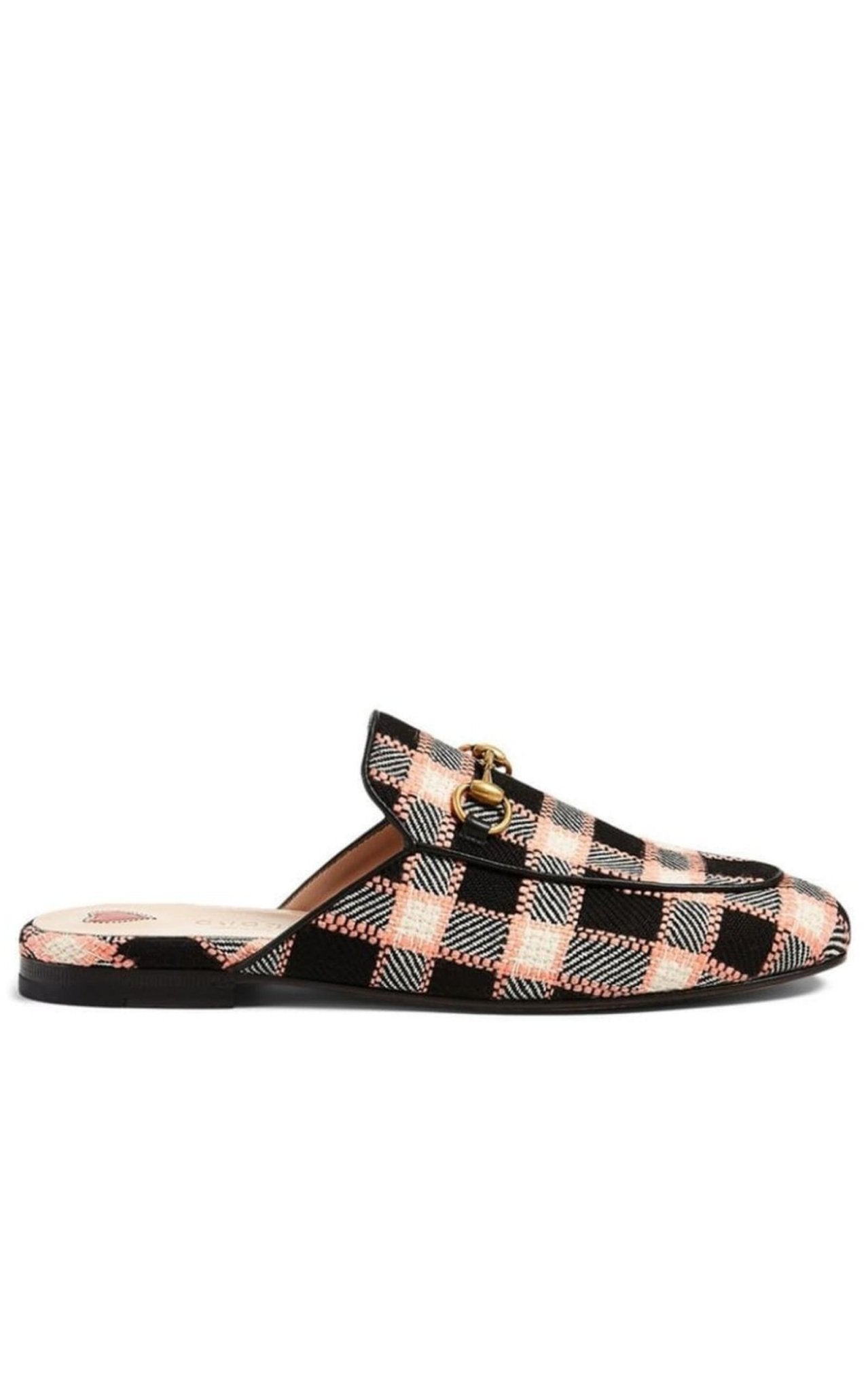 Gucci Princetown Tweed Check Woven Mules - Runway Catalog