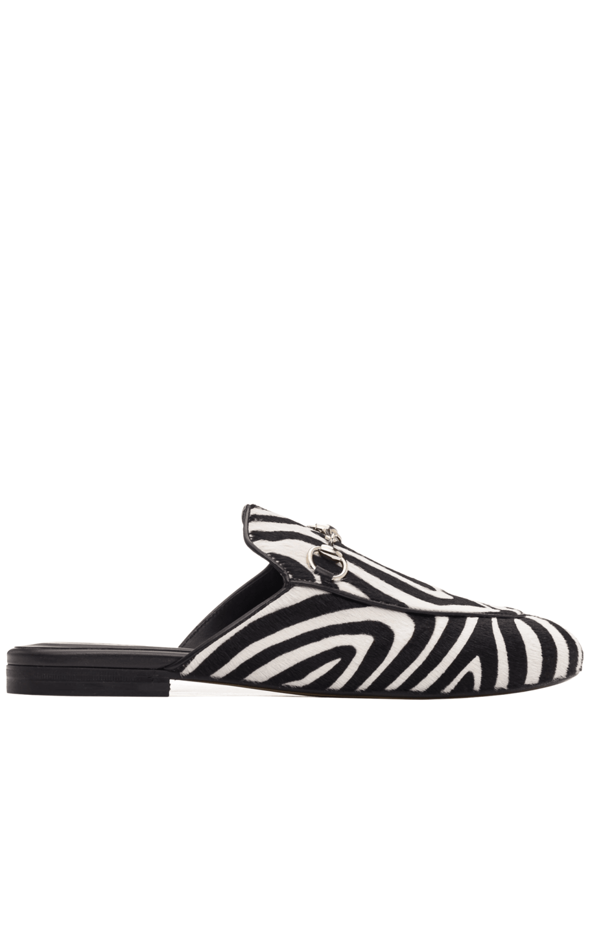 Gucci Princetown Zebra-Print Calf Hair Horsebit Mules - Runway Catalog