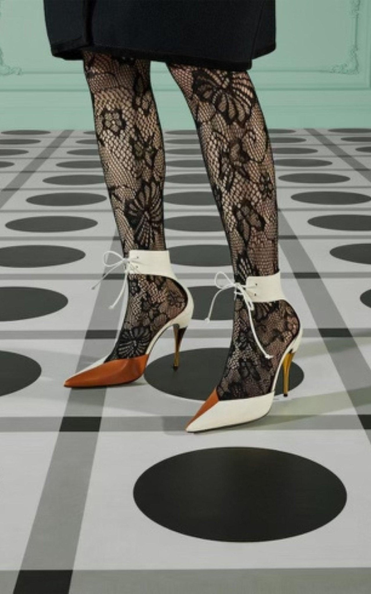 Gucci Priscilla Glossed - Leather Pumps Bi - color - Runway Catalog