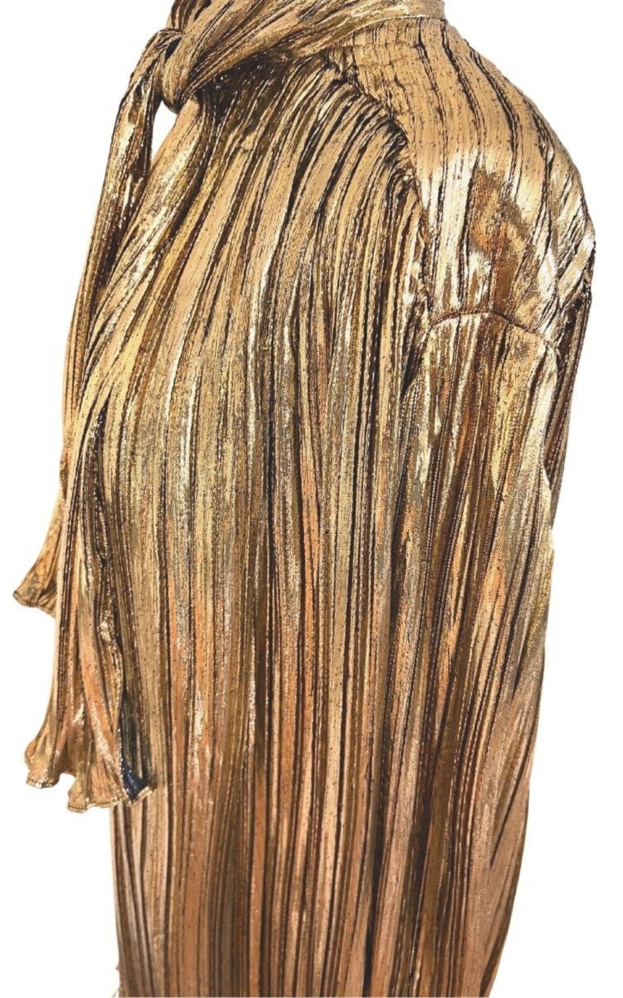 Gucci Pussy - bow Silk - blend Lamé Mini Dress - Runway Catalog