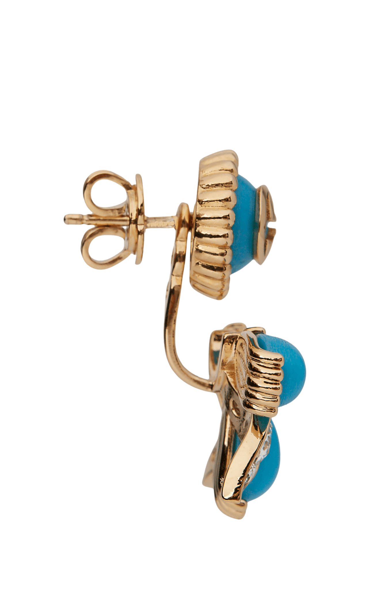 Boucle d'oreille simple en résine et cristal Gucci - Catalogue défilé