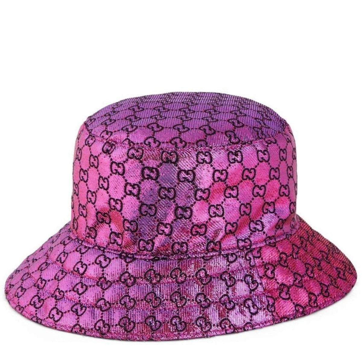 NWT GUCCI Fedora Reversible Orange Canvas-jacquard Bucket Hat Sz S Pink Gucci Fedora Reversible Cotton-Blend Canvas-Jacquard Bucket  main image 2