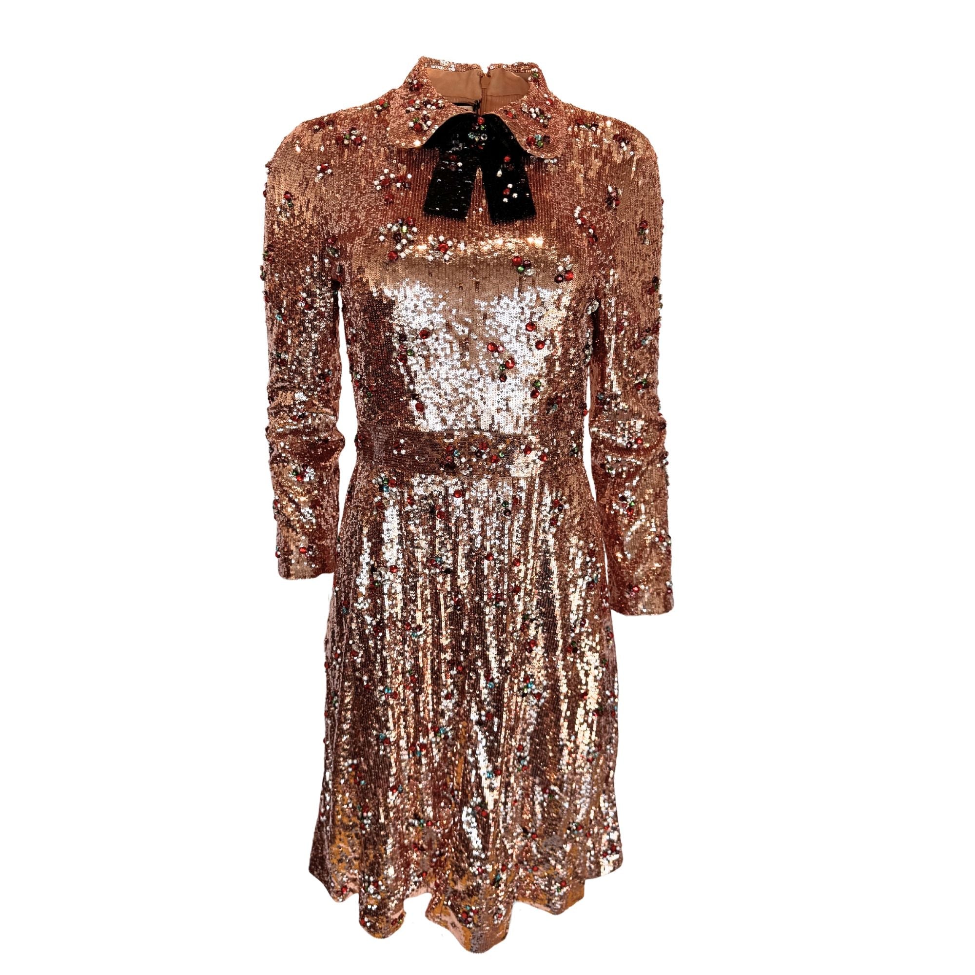 Gucci Sequins with Crystal Embroidered Dress - Runway Catalog