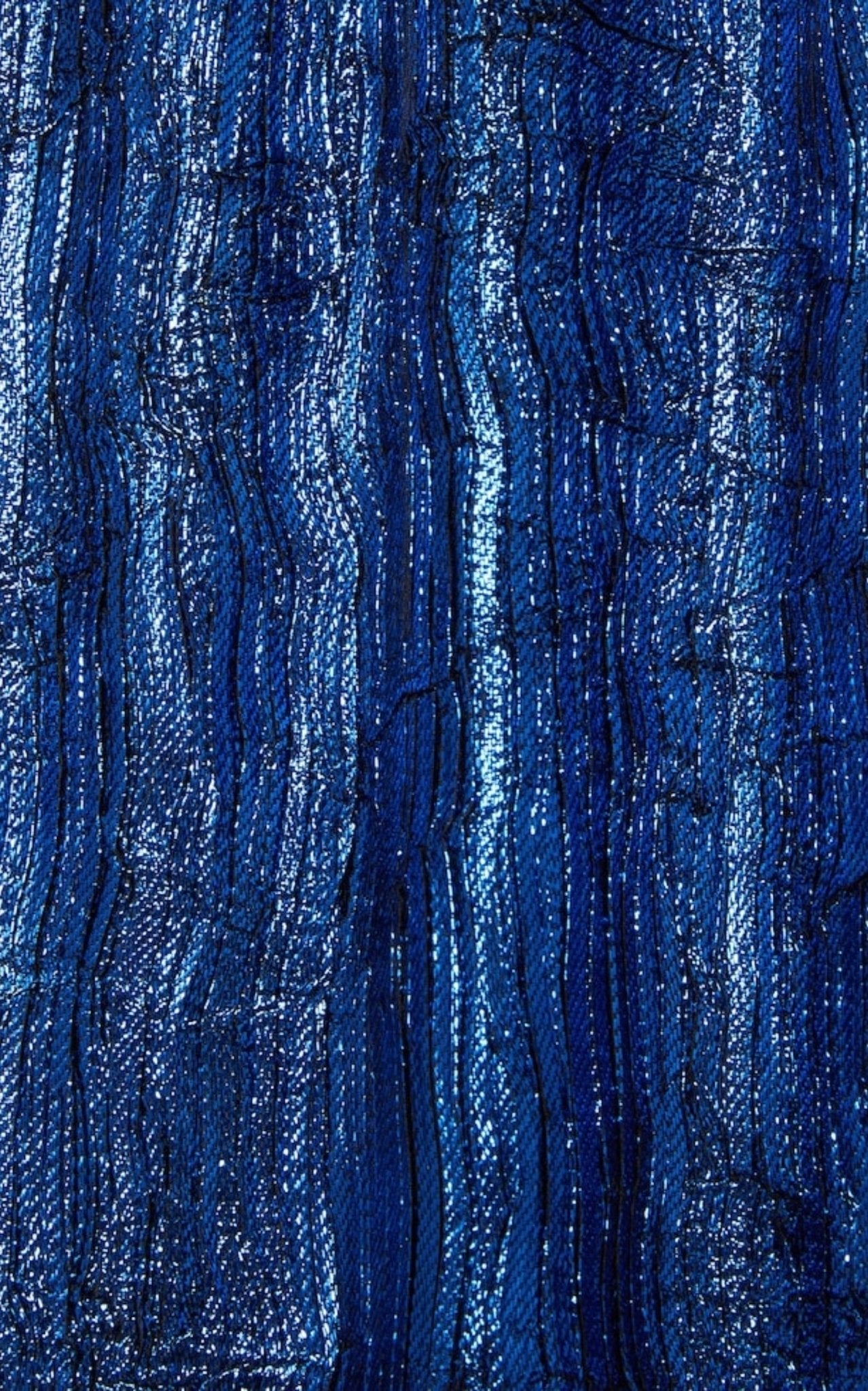 Gucci Shiny Blue Lurex Midi Skirt - Runway Catalog