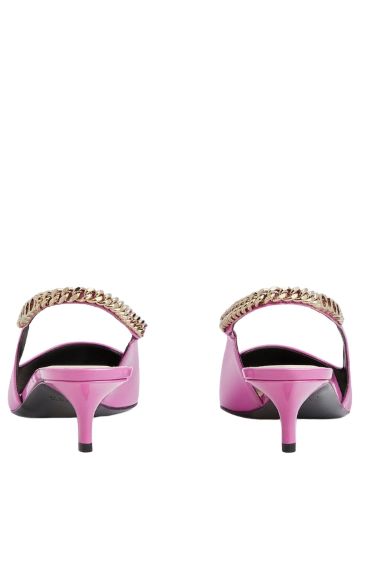Gucci Signoria Patent Leather Slingback Pumps in pink