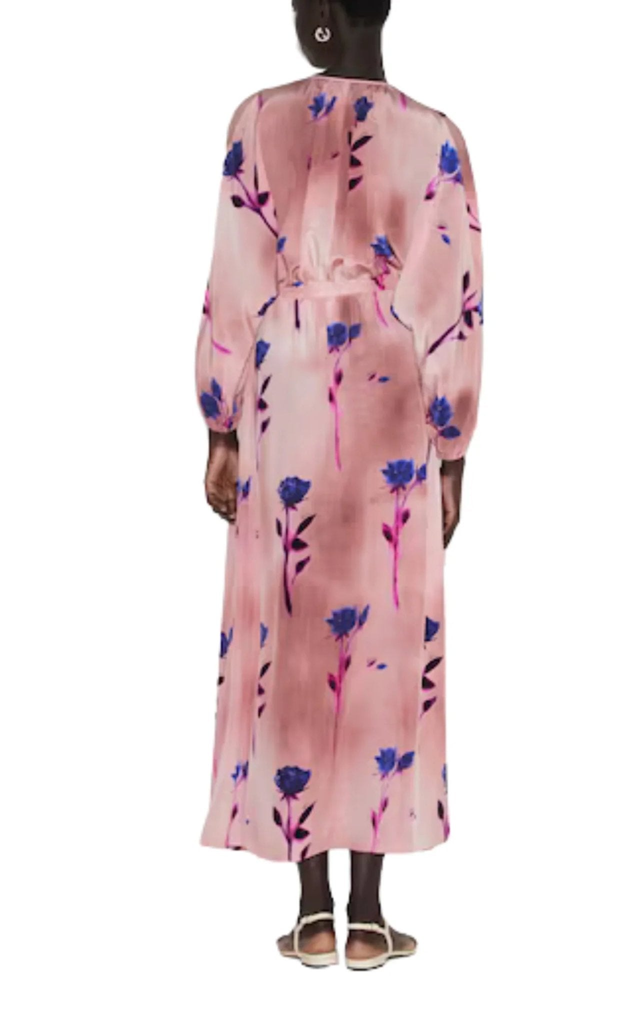 Gucci Silk Crepe De Chine Floral Print Dress - Runway Catalog