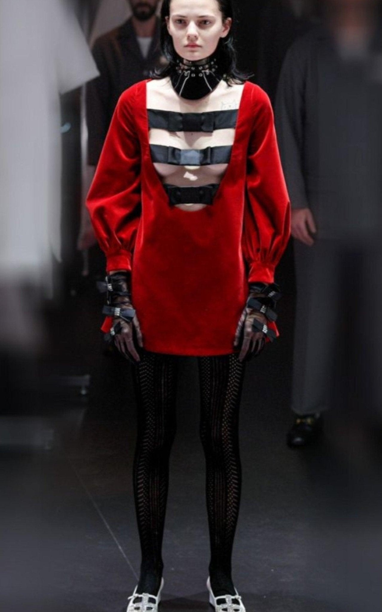 Gucci Stretch Cotton - Velvet Mini Dress - Runway Catalog