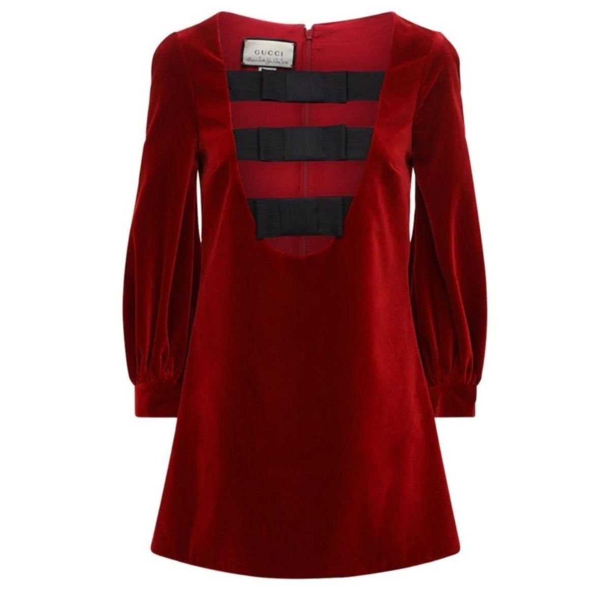 Gucci Stretch Cotton - Velvet Mini Dress - Runway Catalog