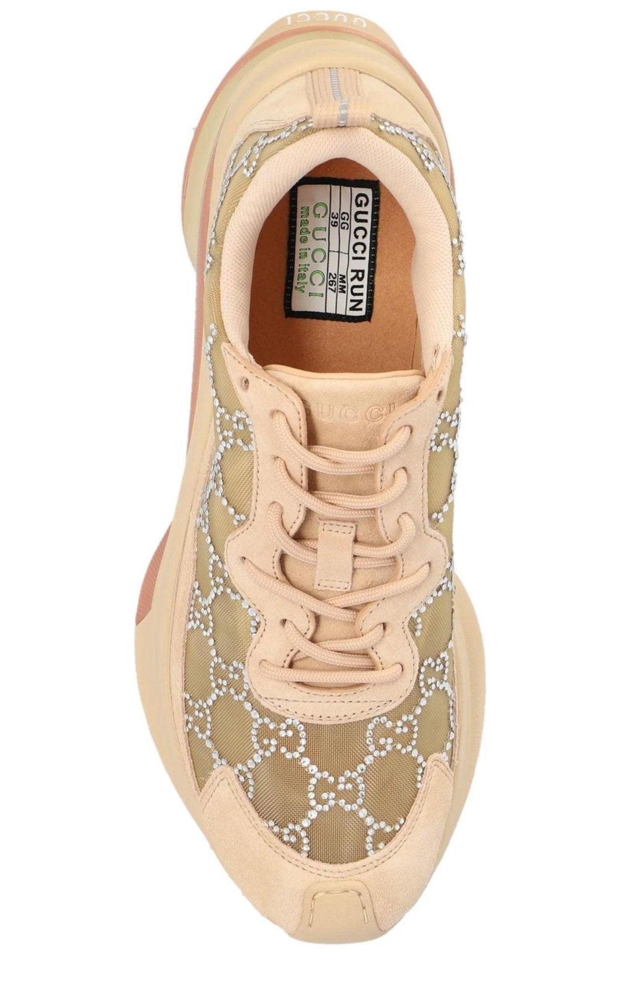 Gucci Tela GG Crystal Mesh Runner Sneakers - Runway Catalog