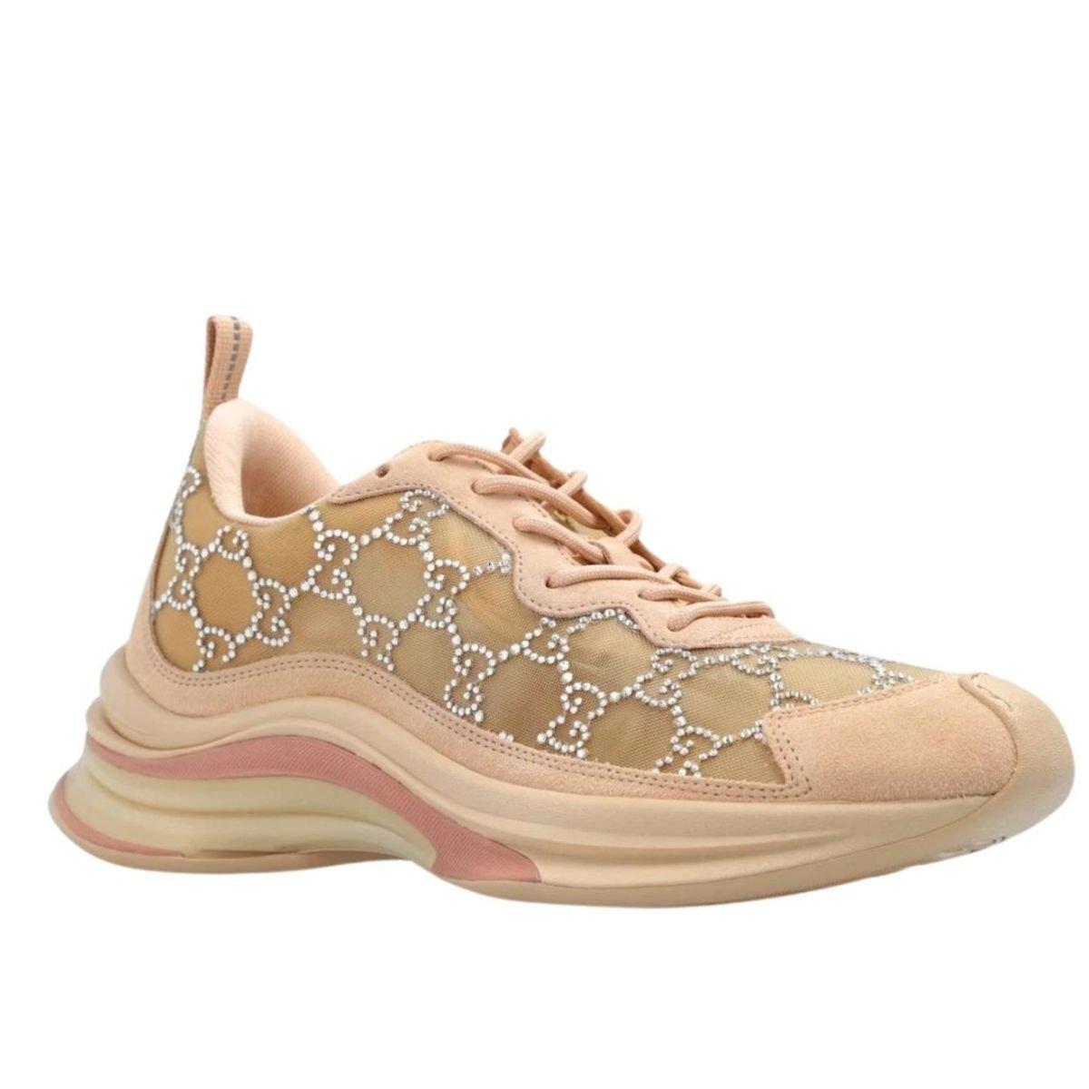 Gucci Tela GG Crystal Mesh Runner Sneakers - Runway Catalog