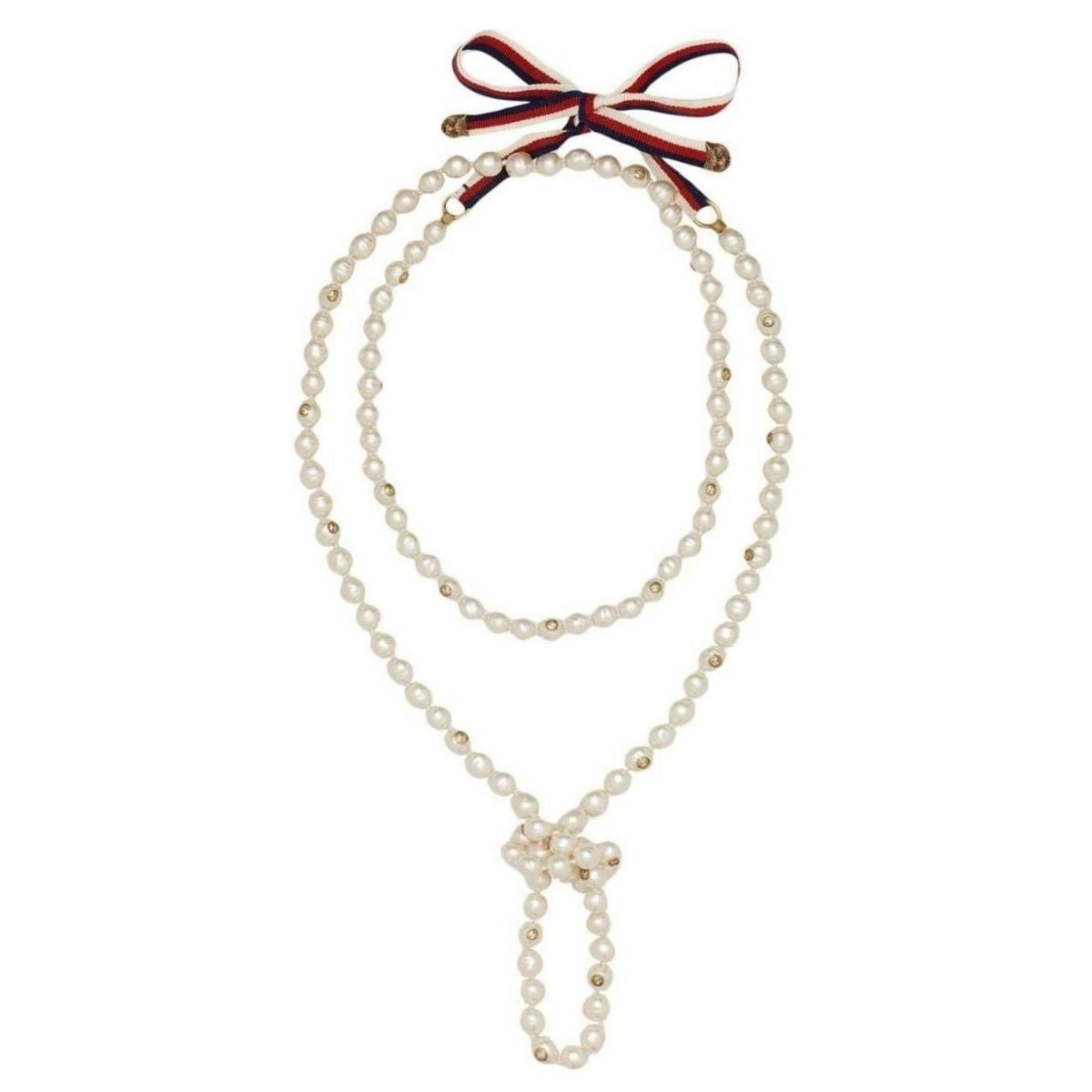 Gucci White Faux Pearls Necklace - Runway Catalog