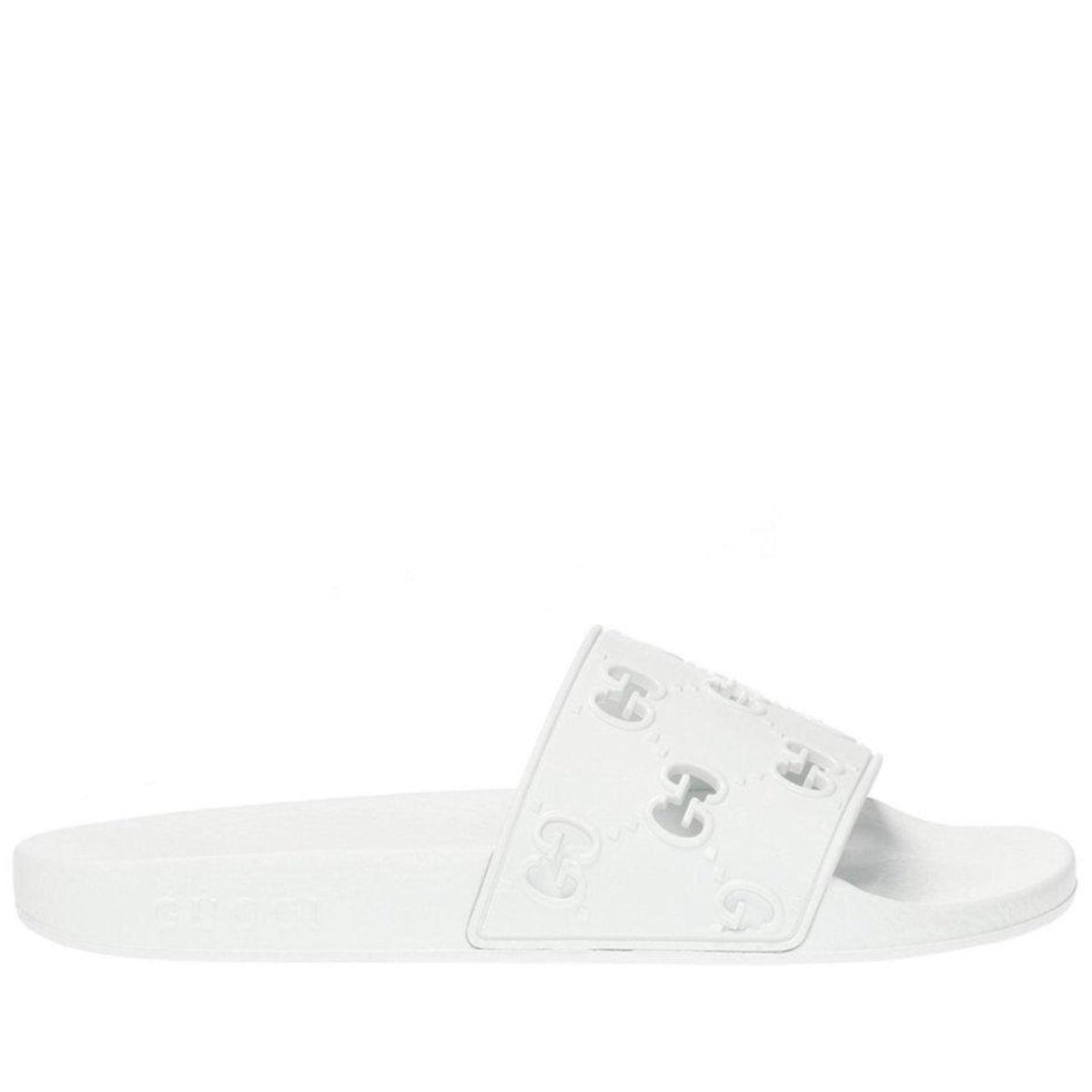 Gucci White GG Slide Sandal