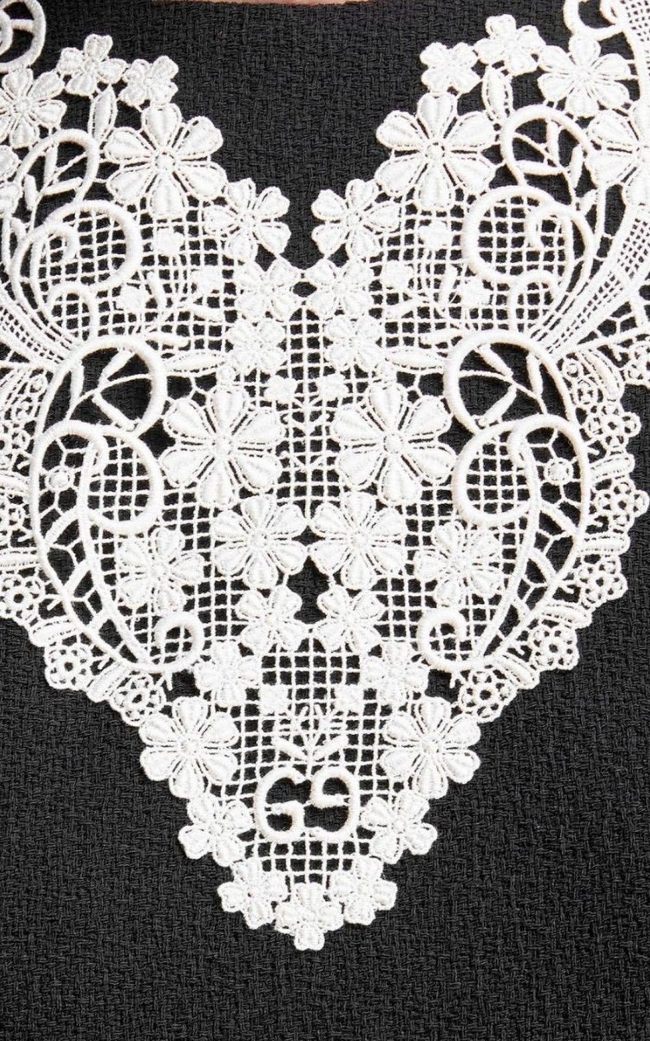 Gucci Wool Sable Lace Midi Dress - Runway Catalog