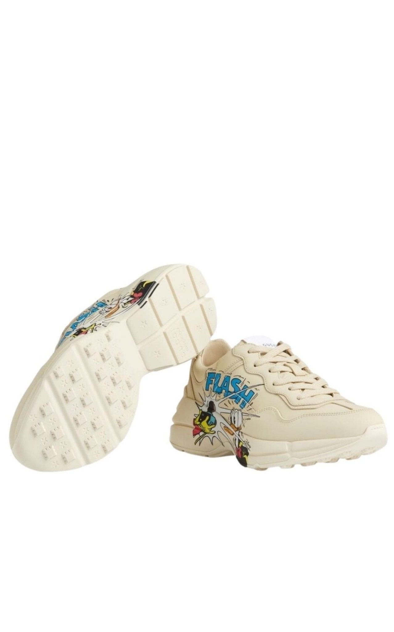 Gucci X Disney Donald Duck Rhyton Leather Sneaker - Runway Catalog