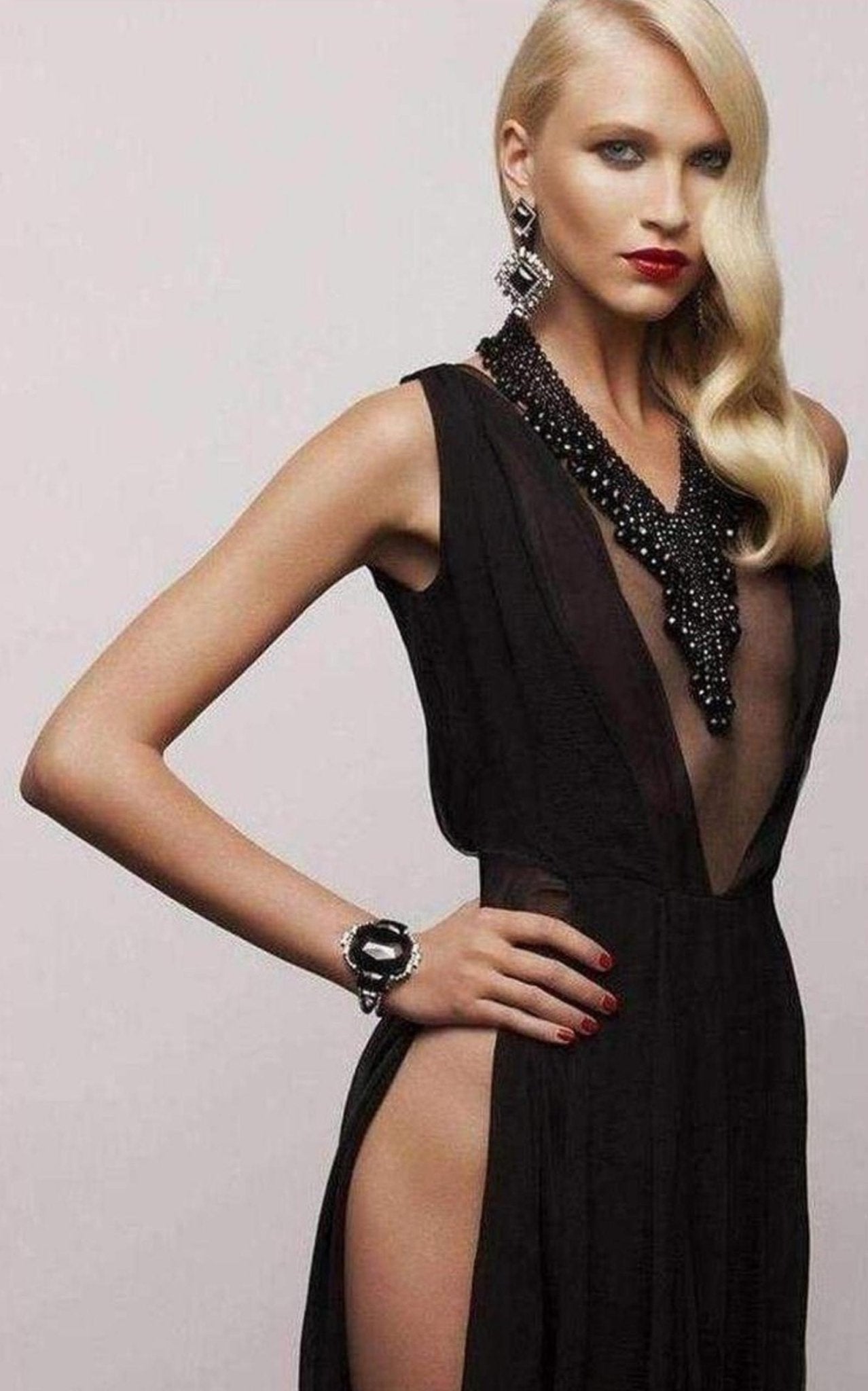 Helene Zubeldia Cuff with Crystal Details Bracelet - Runway Catalog