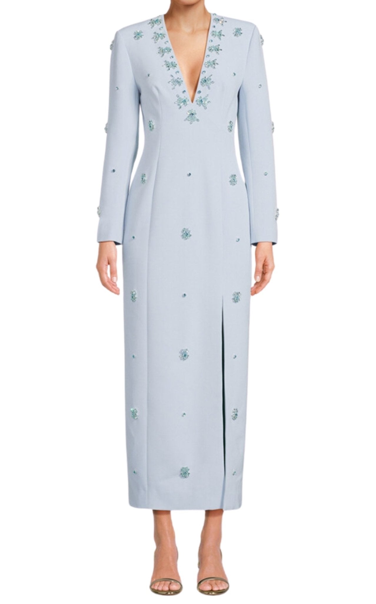 Huishan Zhang Aurore Crystal – Verziertes Midikleid – Laufsteg-Katalog