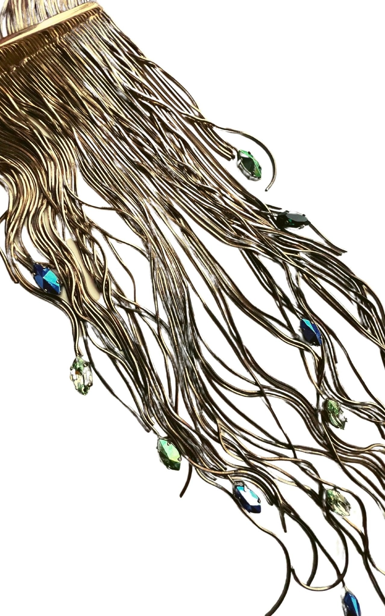 Iosselliani Black Hole Su Multi Thread Fringes Necklace - Runway Catalog