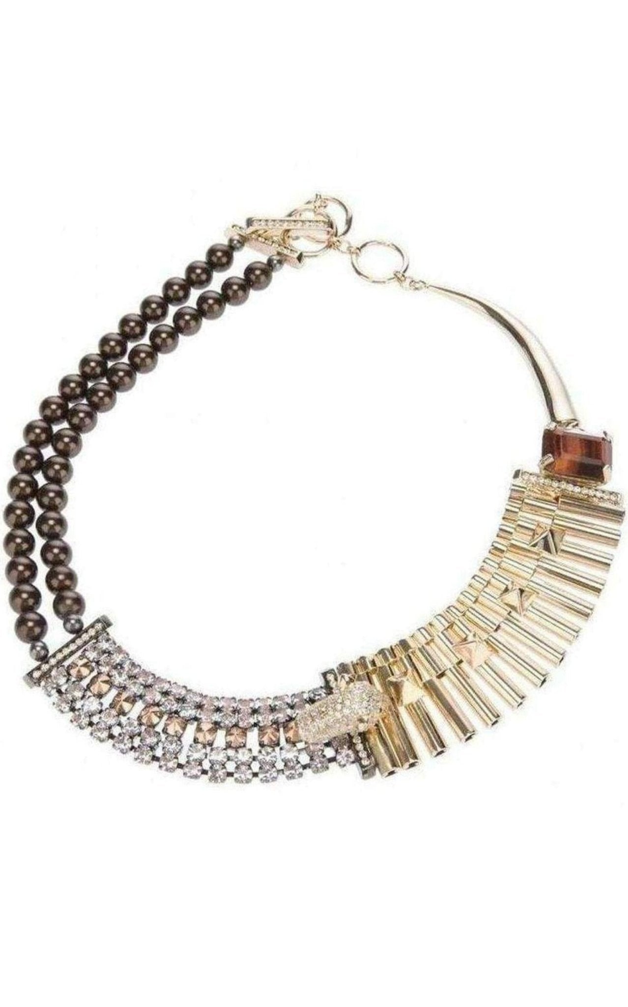 Iosselliani Rolex Chain Cheetah Head Crystal Chocker