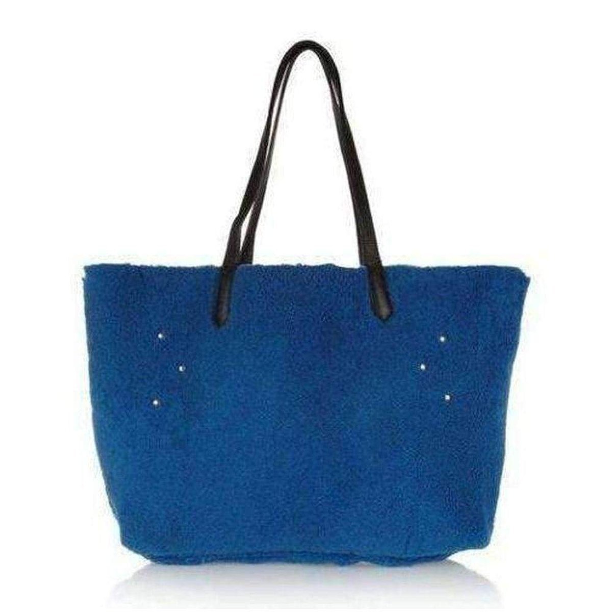 Jerome Dreyfuss Blue Loic Shearing Tote - Runway Catalog