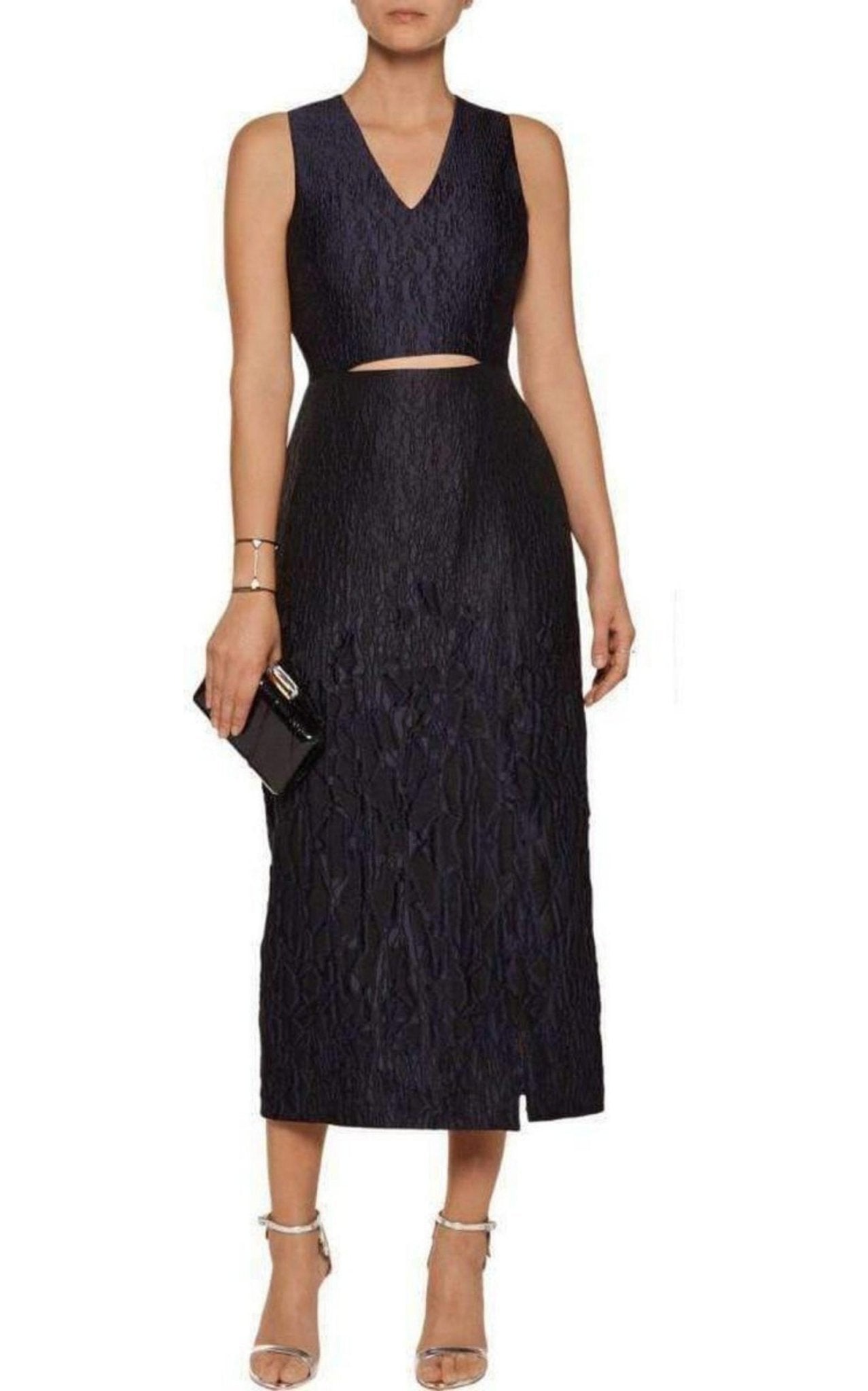 Jonathan Simkhai Midnight Blue Caviar Slit Dress - Runway Catalog