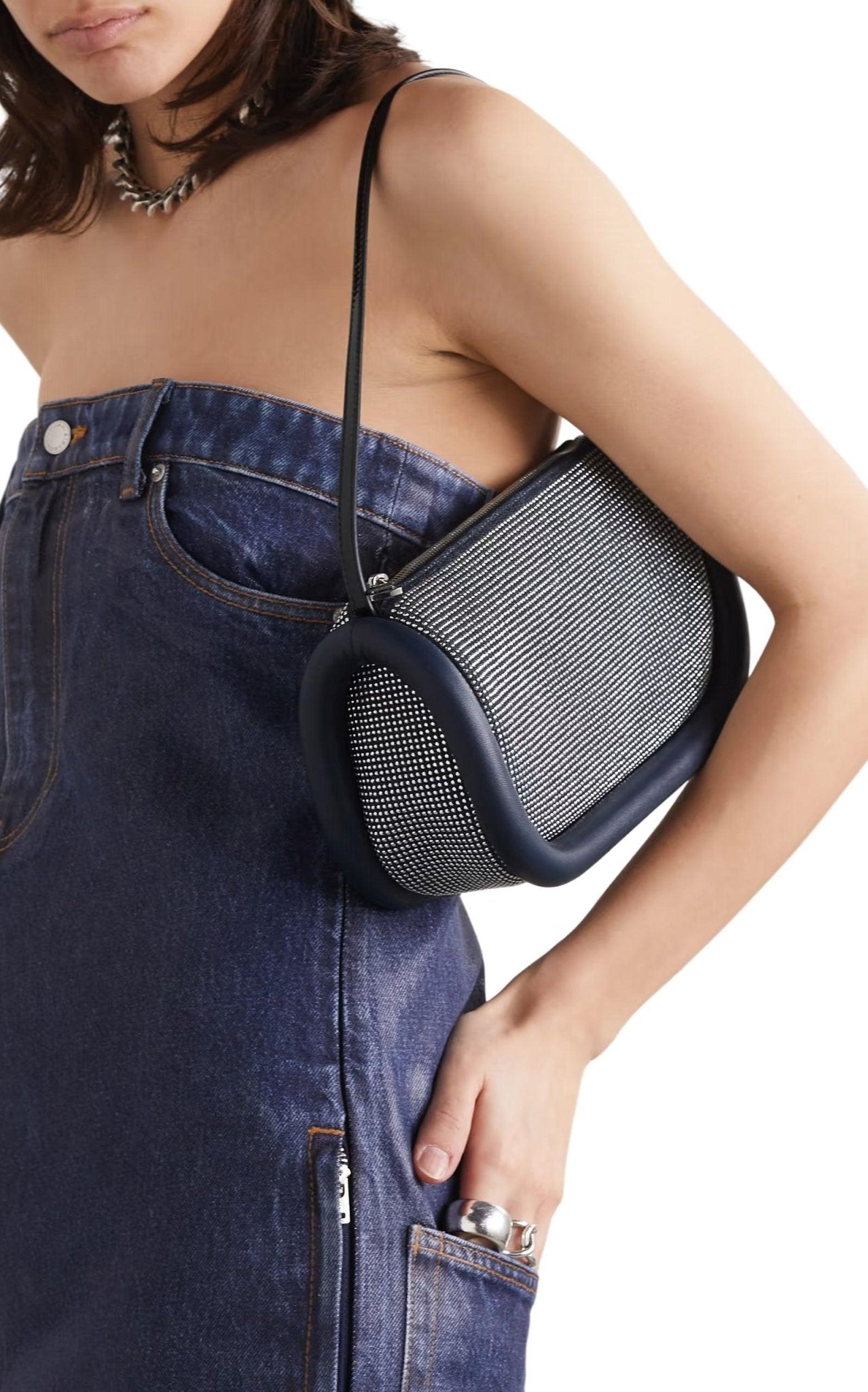 JW Anderson Bumper - 15 Crystal - embellished Shoulder Bag - Runway Catalog