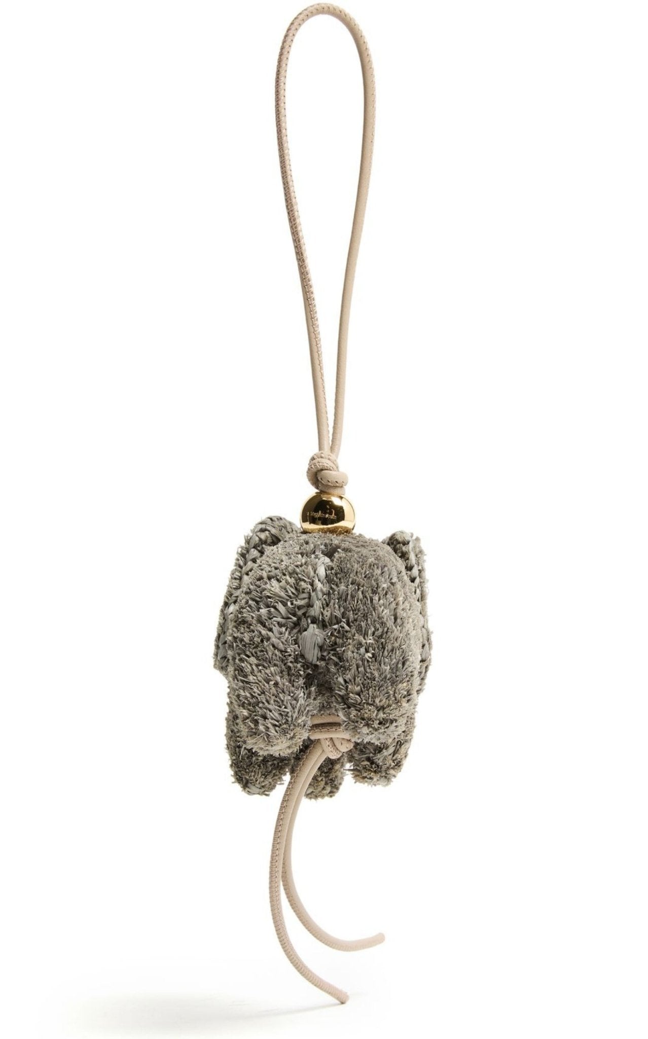 Loewe Raffia & Leather Elephant Bag Charm - Runway Catalog