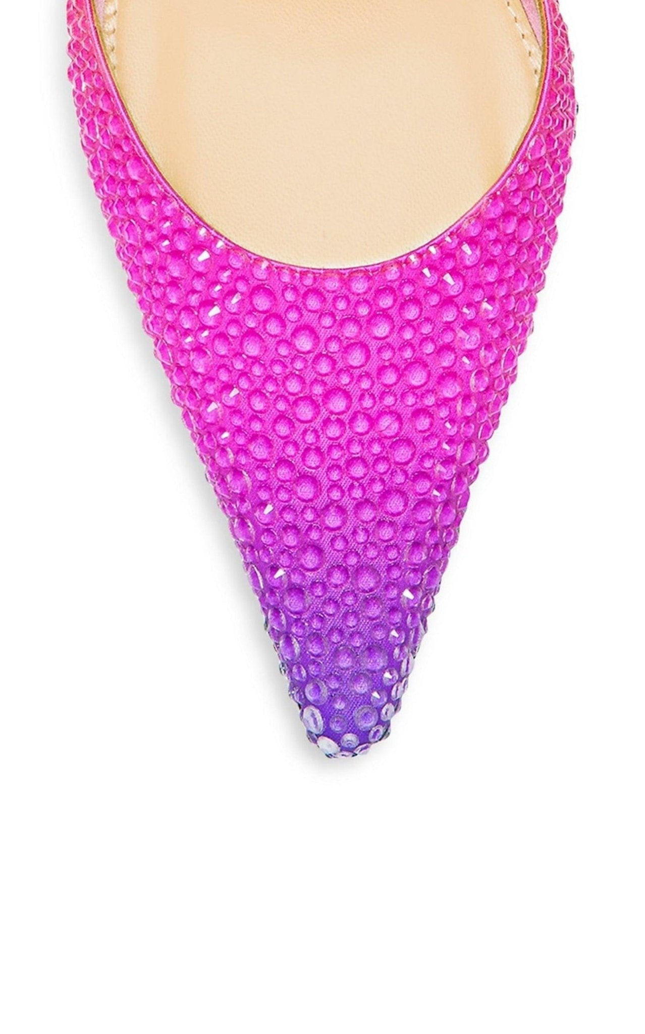 MACH & MACH Crystal Embellished Sandals in Ombre Satin - Runway Catalog
