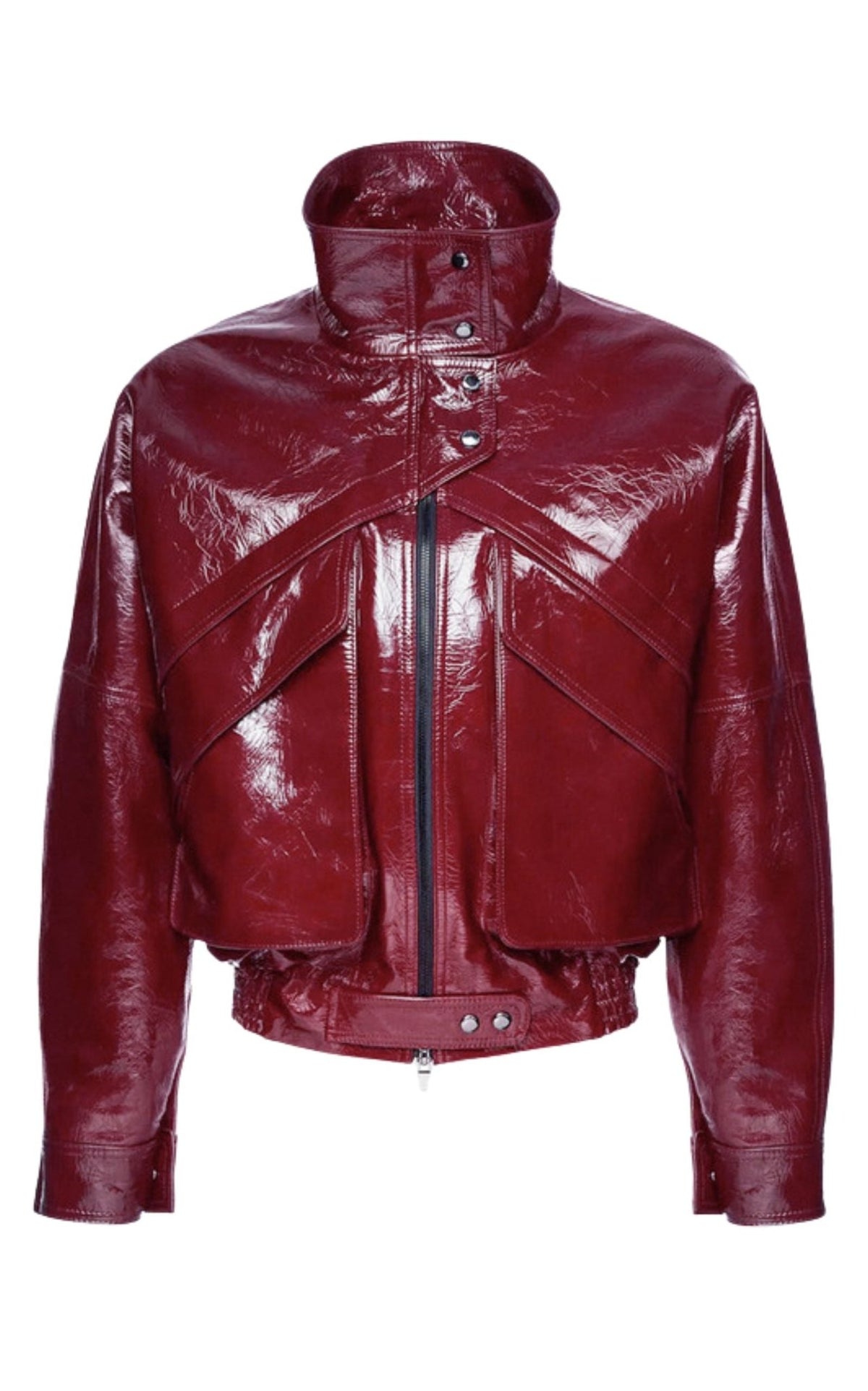 Magda Butrym Glossy Patent Leather Jacket - Runway Catalog