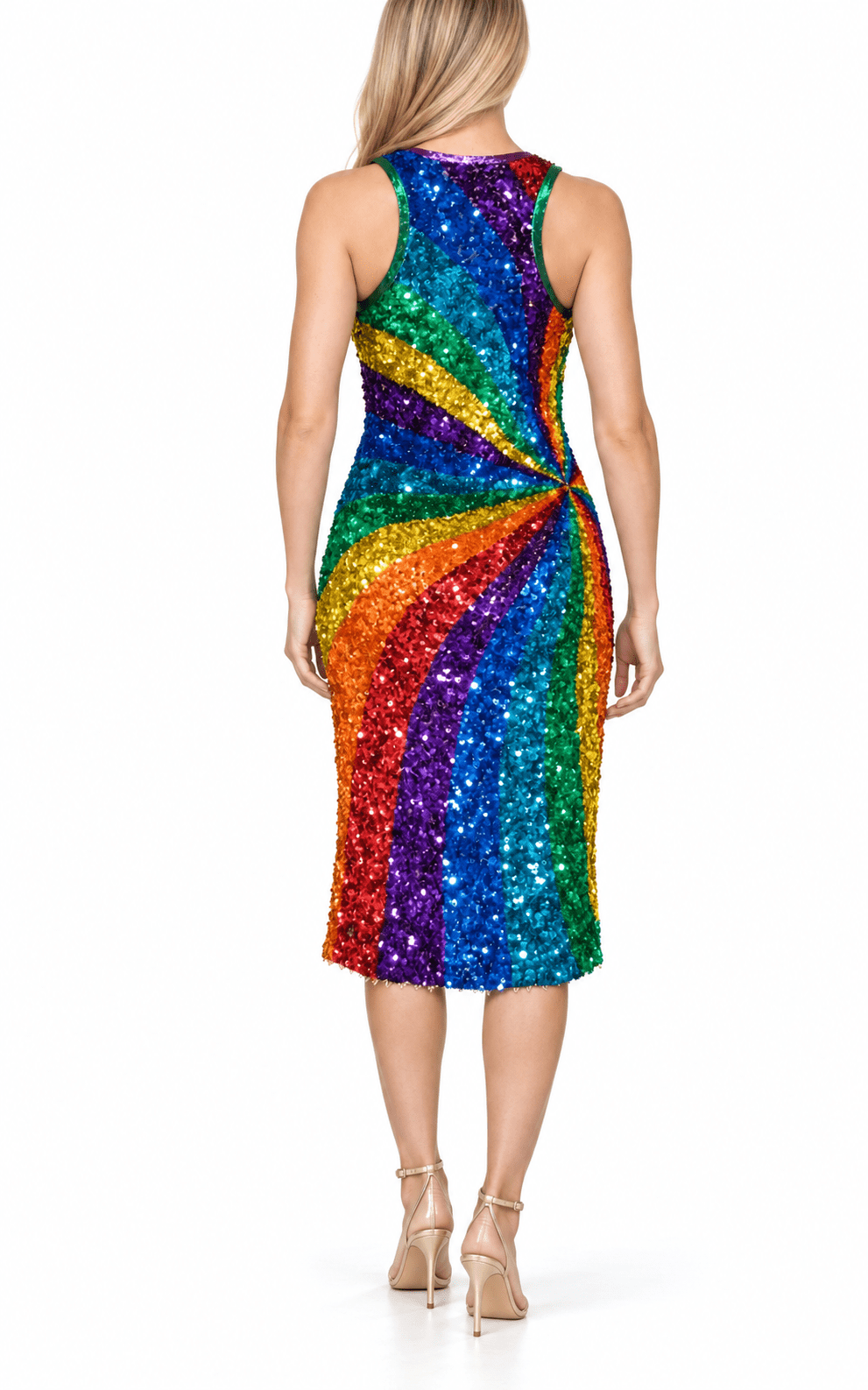 Manish Arora Rainbow colours sequins cocktail dress - Runway Catalog