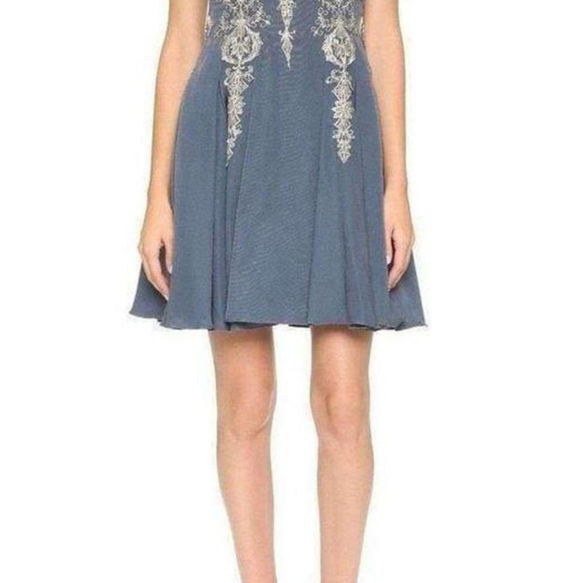 Marchesa Notte Embroidered Floral Strapless Dress – Runway Catalog