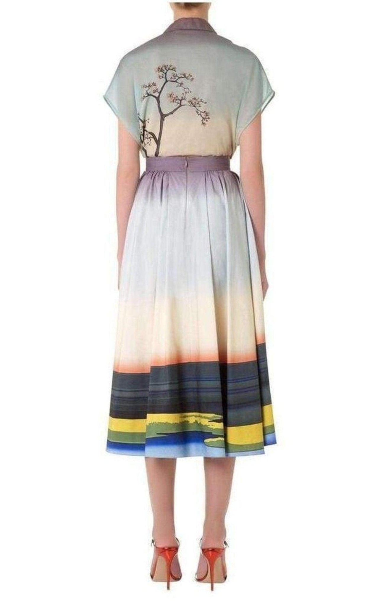 Mary Katrantzou Cotton Flamenco Print Shirt - Runway Catalog